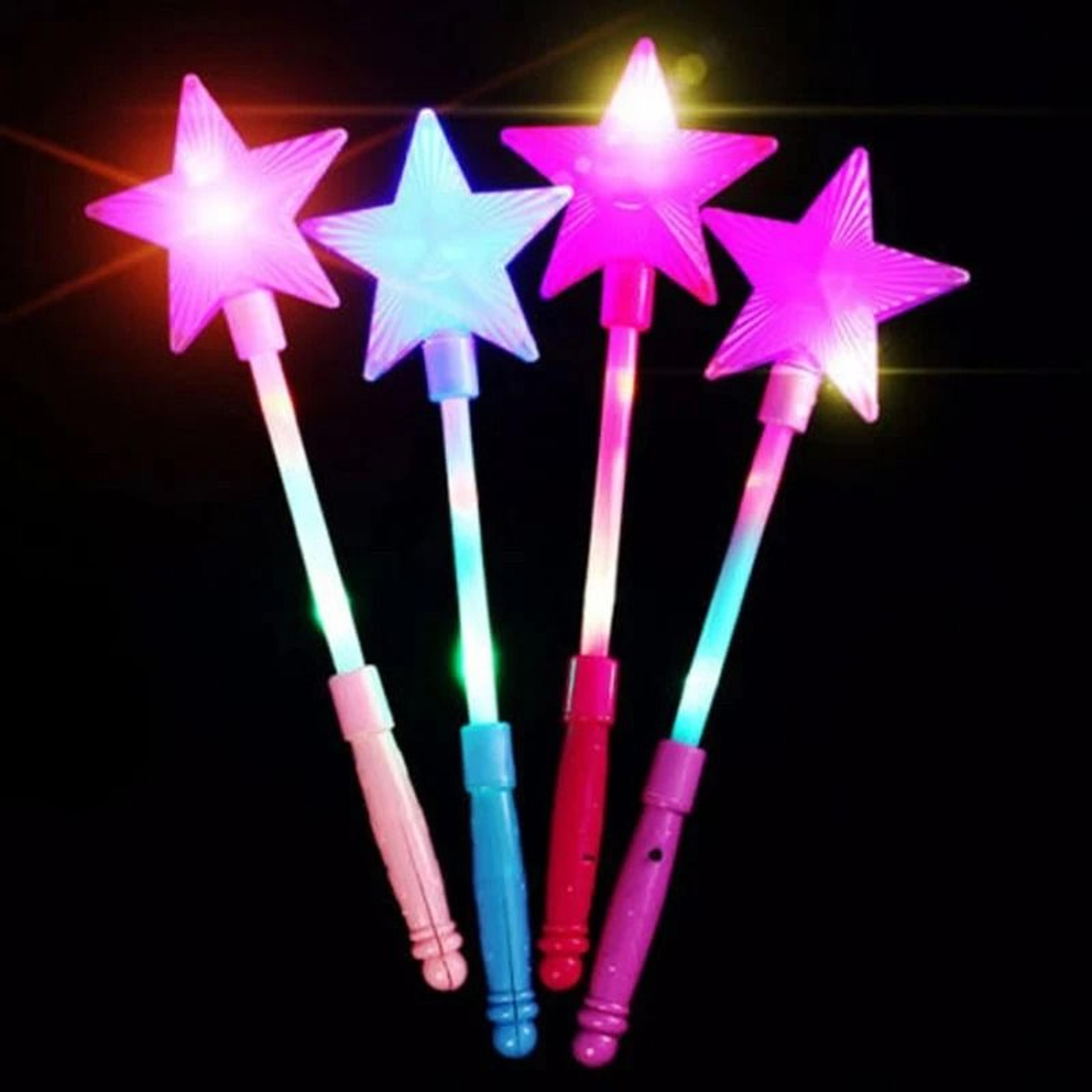 flashing led star wand light up glow stick party toy