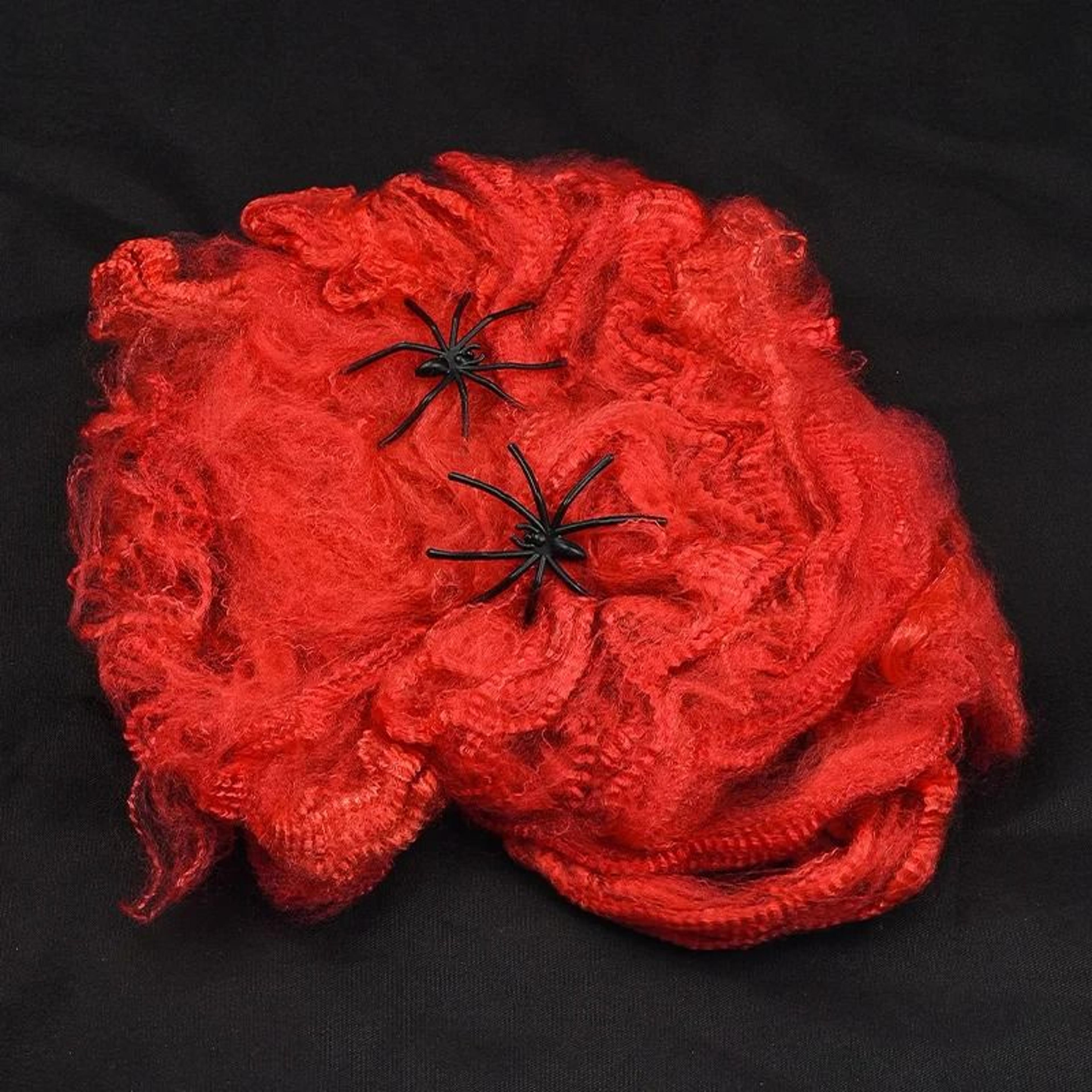Stretchable Artificial Spider Web White Halloween Haunted House Decor 9