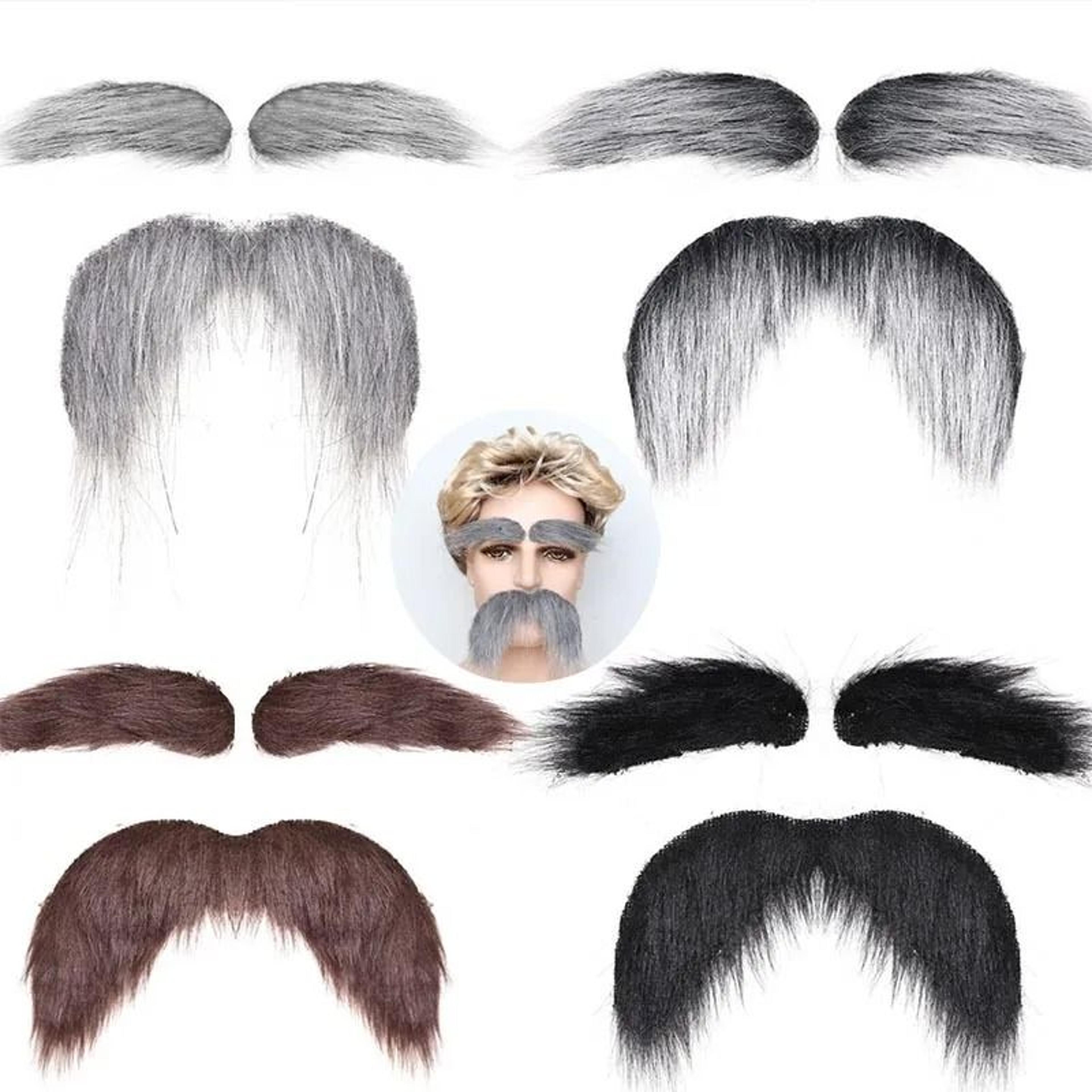 self adhesive fake mustache and eyebrow set halloween cosplay facial hair