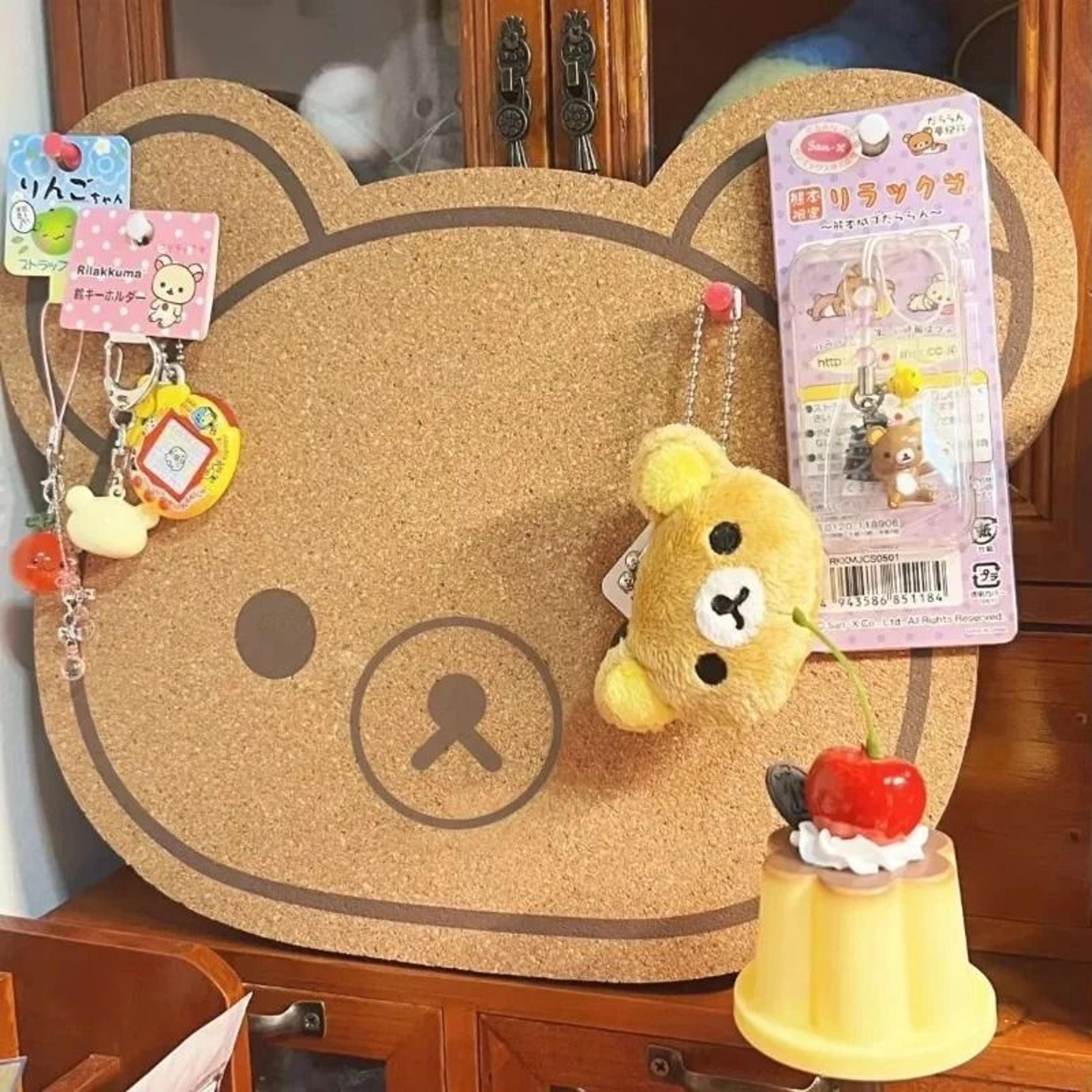 cute bear felt wall board photo message display for kids room decor
