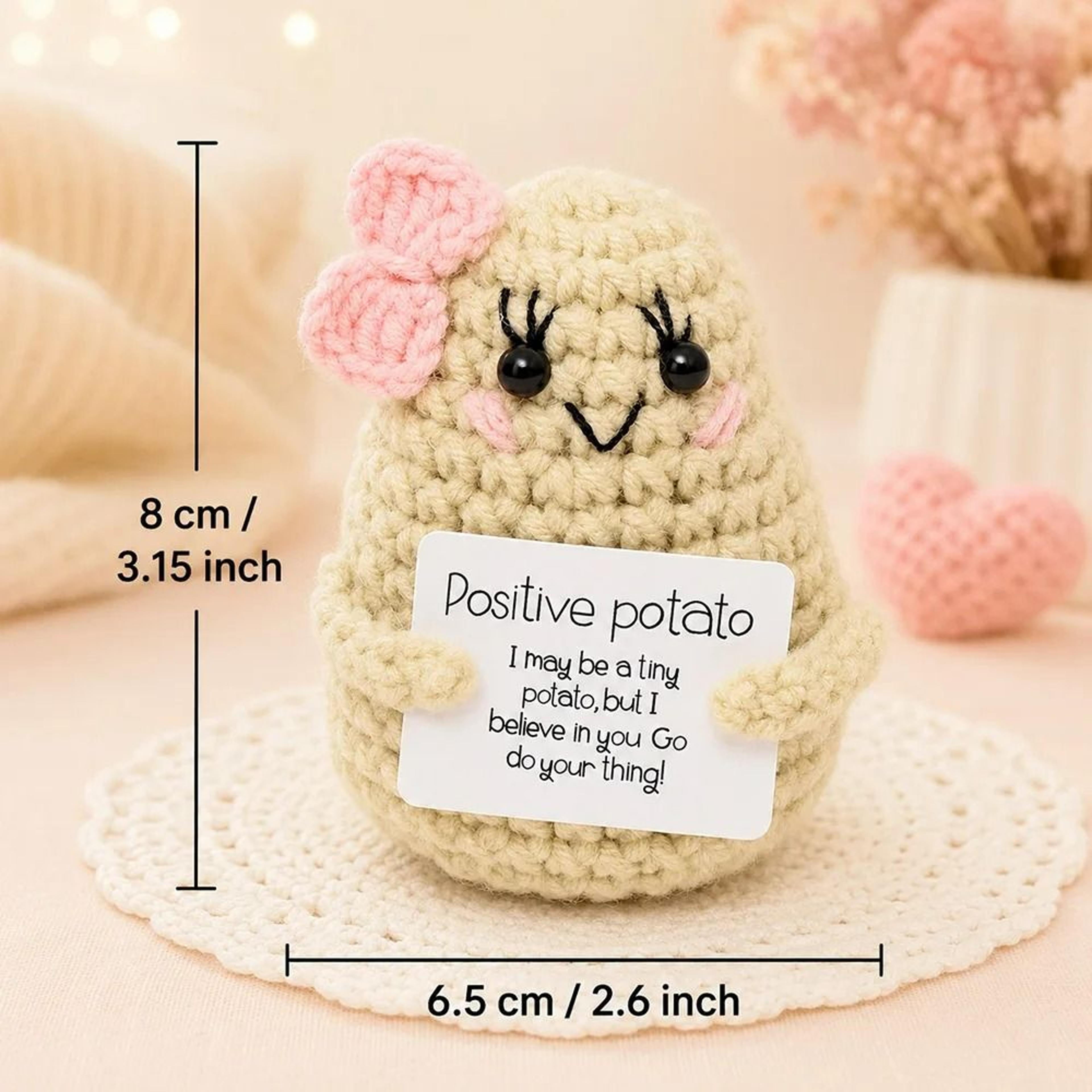 Positive Energy Pocket Hug Crochet Doll Mini Encouragement Gift 12