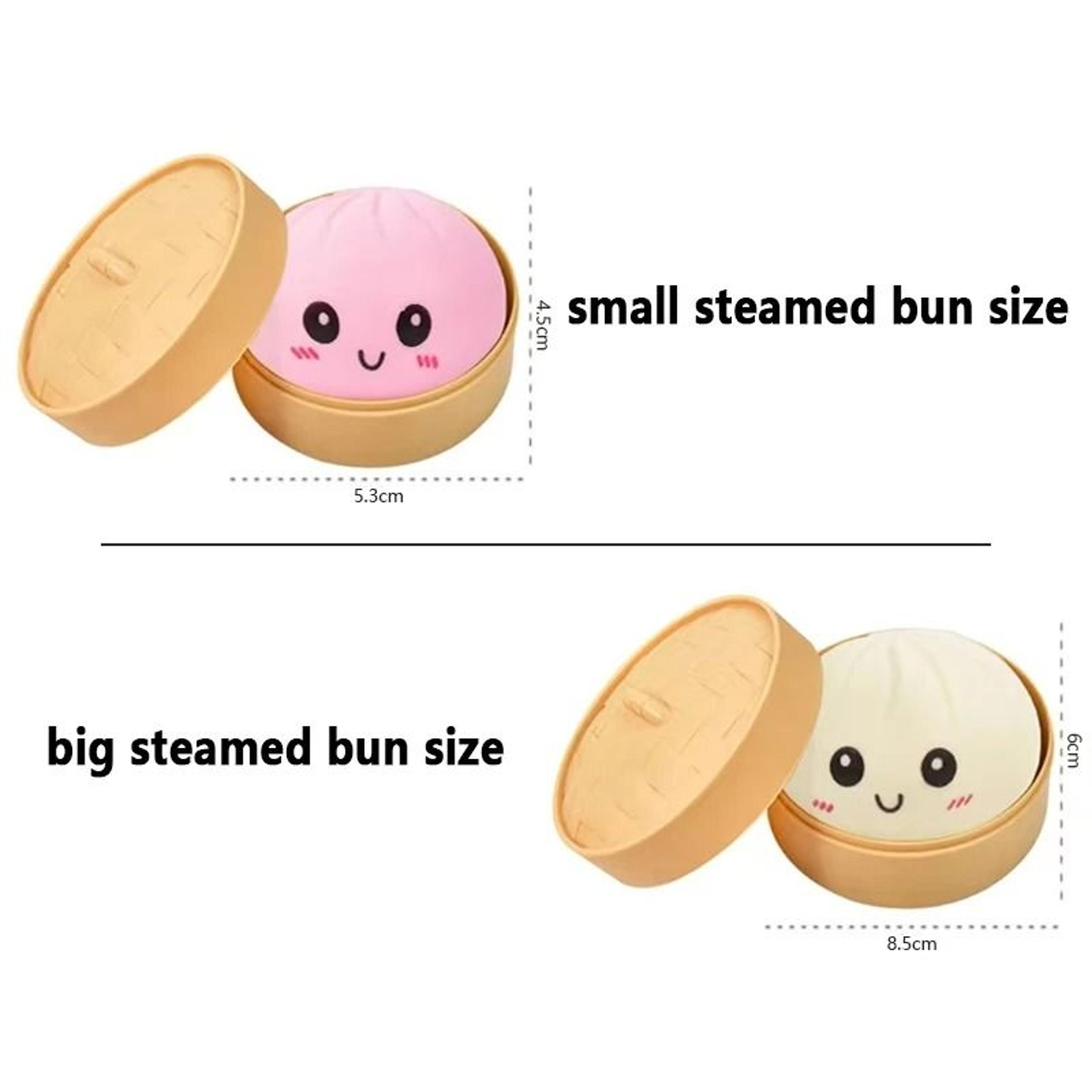 Dumpling Squishy Stress Ball With Bamboo Steamer Box Sensory Squeeze Toy 6