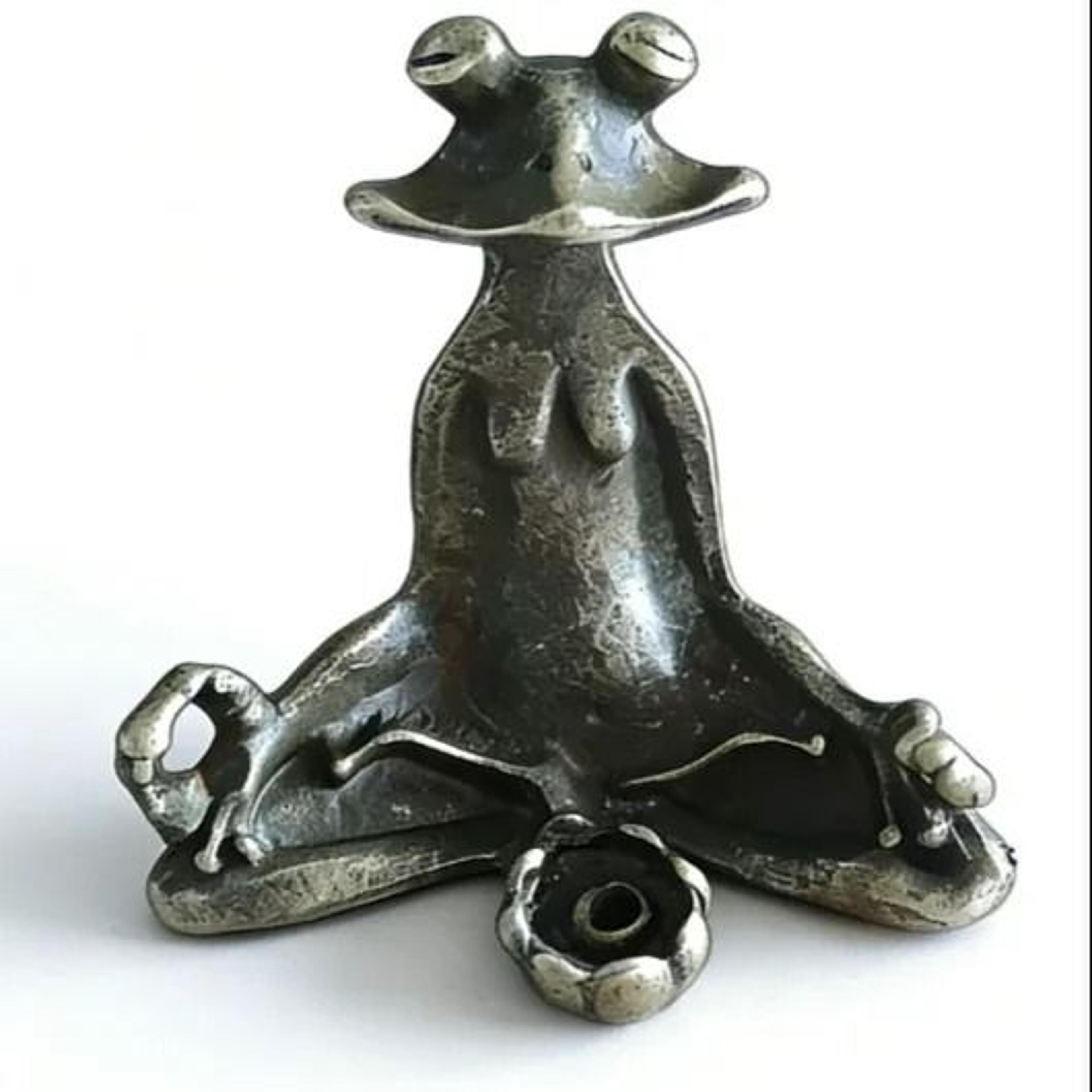 Zen Frog Incense Holder Solid Copper Tea Pet Ornament 2