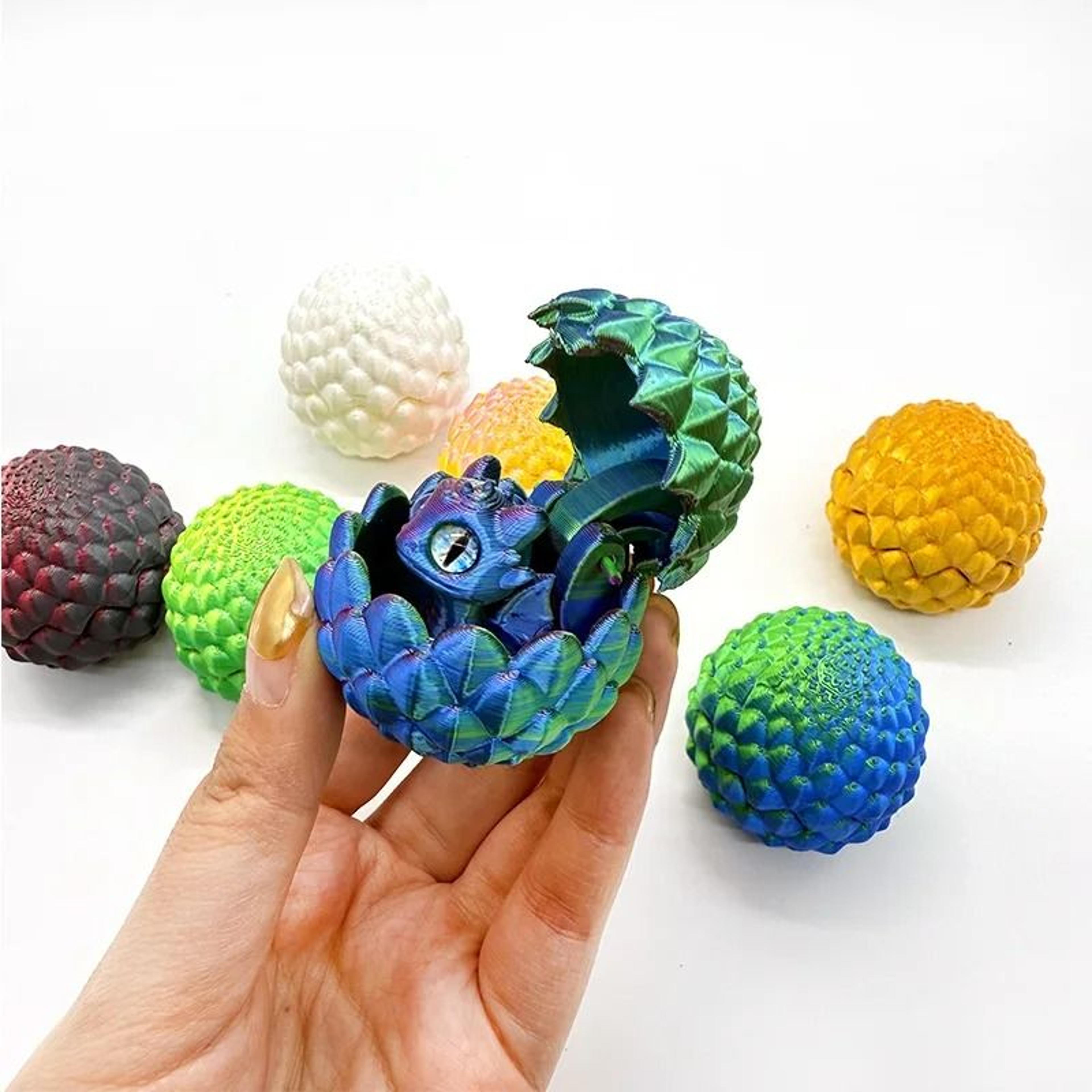 3D Printed Hatching Dragon Egg Statue Fantasy Miniature Desk Decor 0