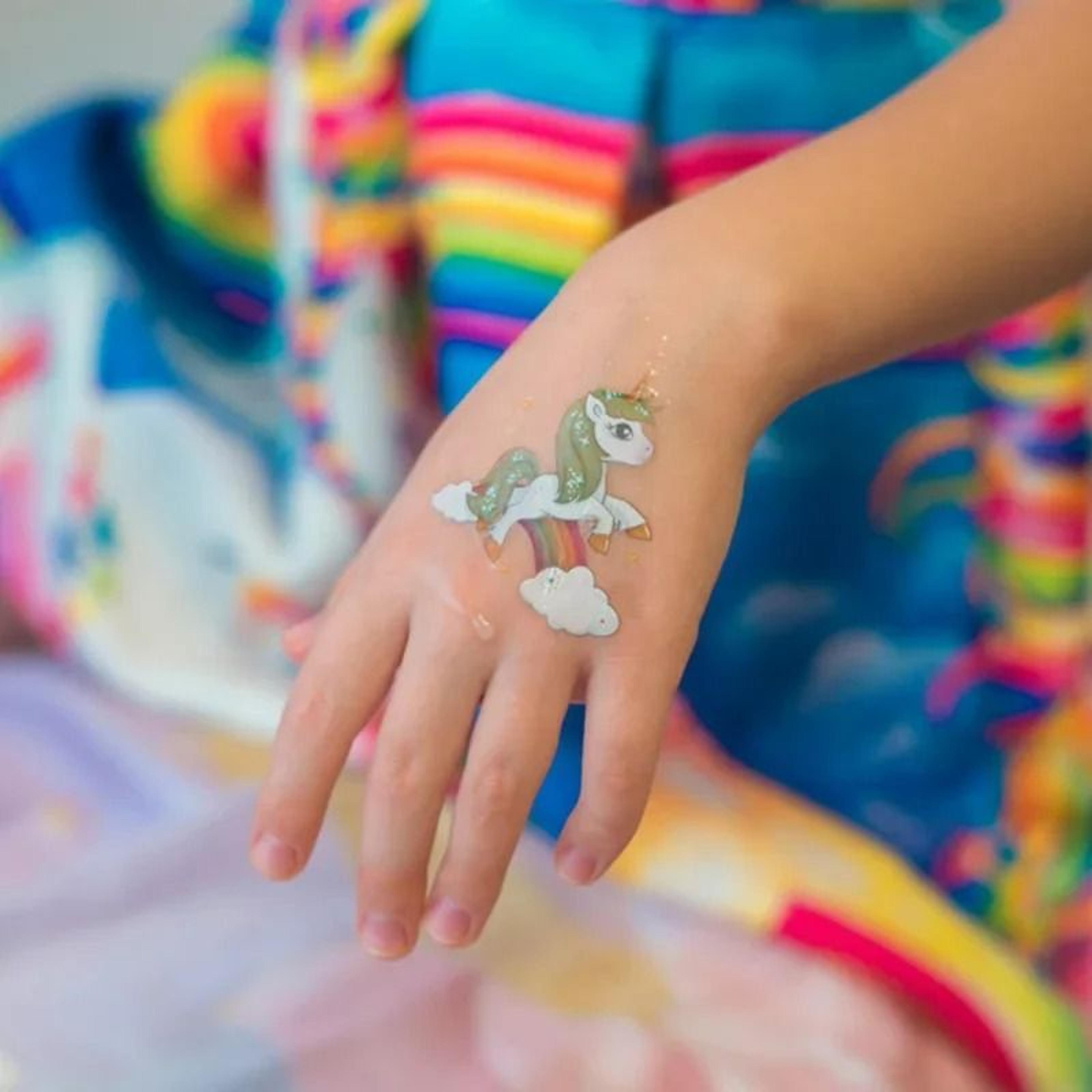 10 Sheet Waterproof Unicorn Temporary Tattoos For Kids Party Favors 2
