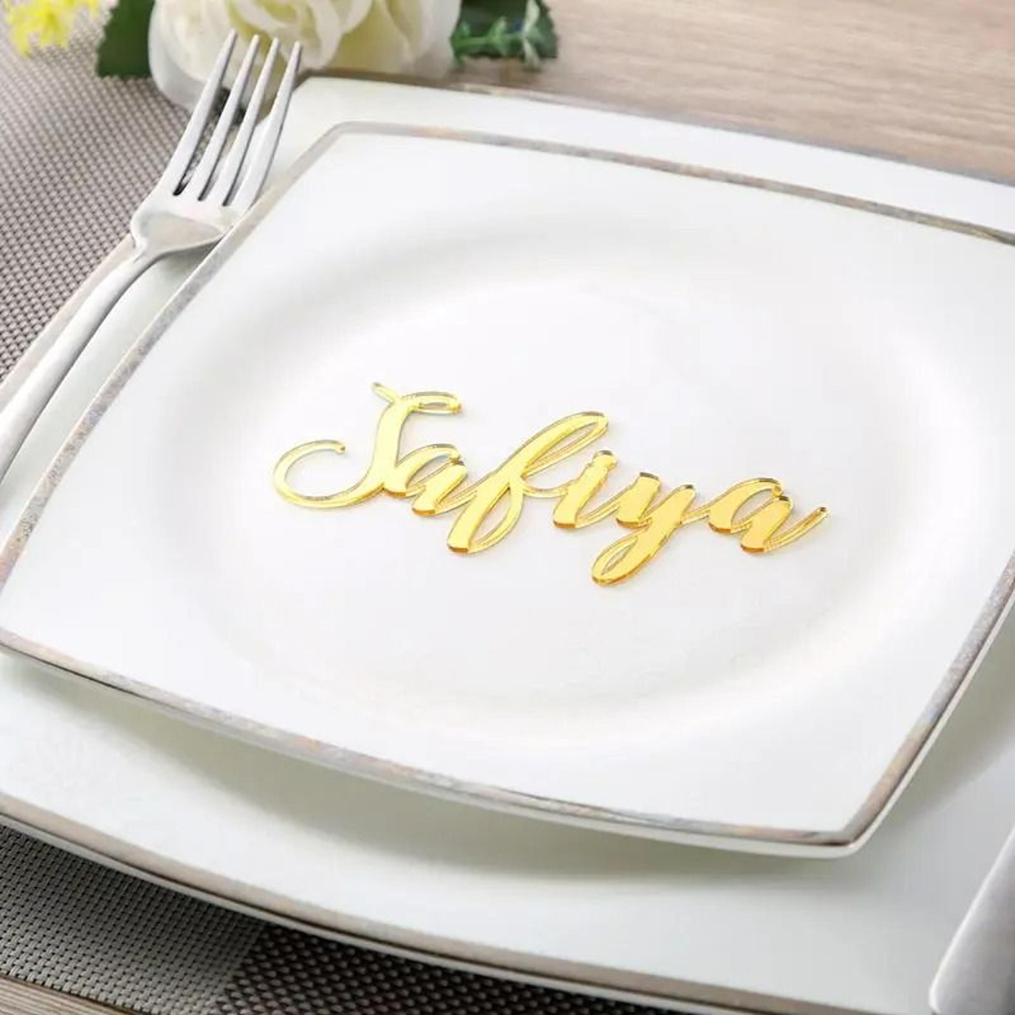 Personalized Wooden Name Place Cards For Wedding Table Settings 7