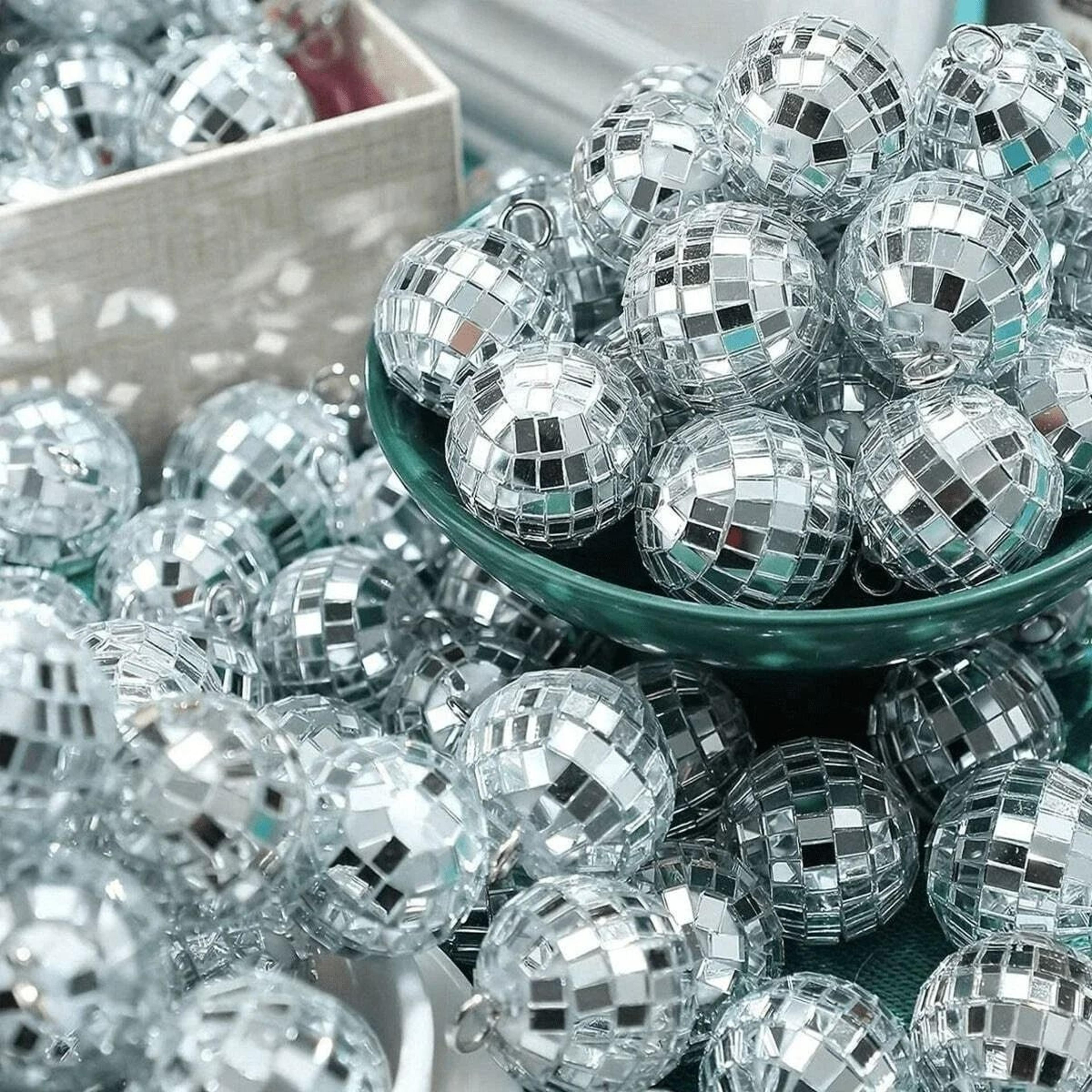 10 Piece Mini Mirror Disco Balls Reflective Party And Cake Decorations 2