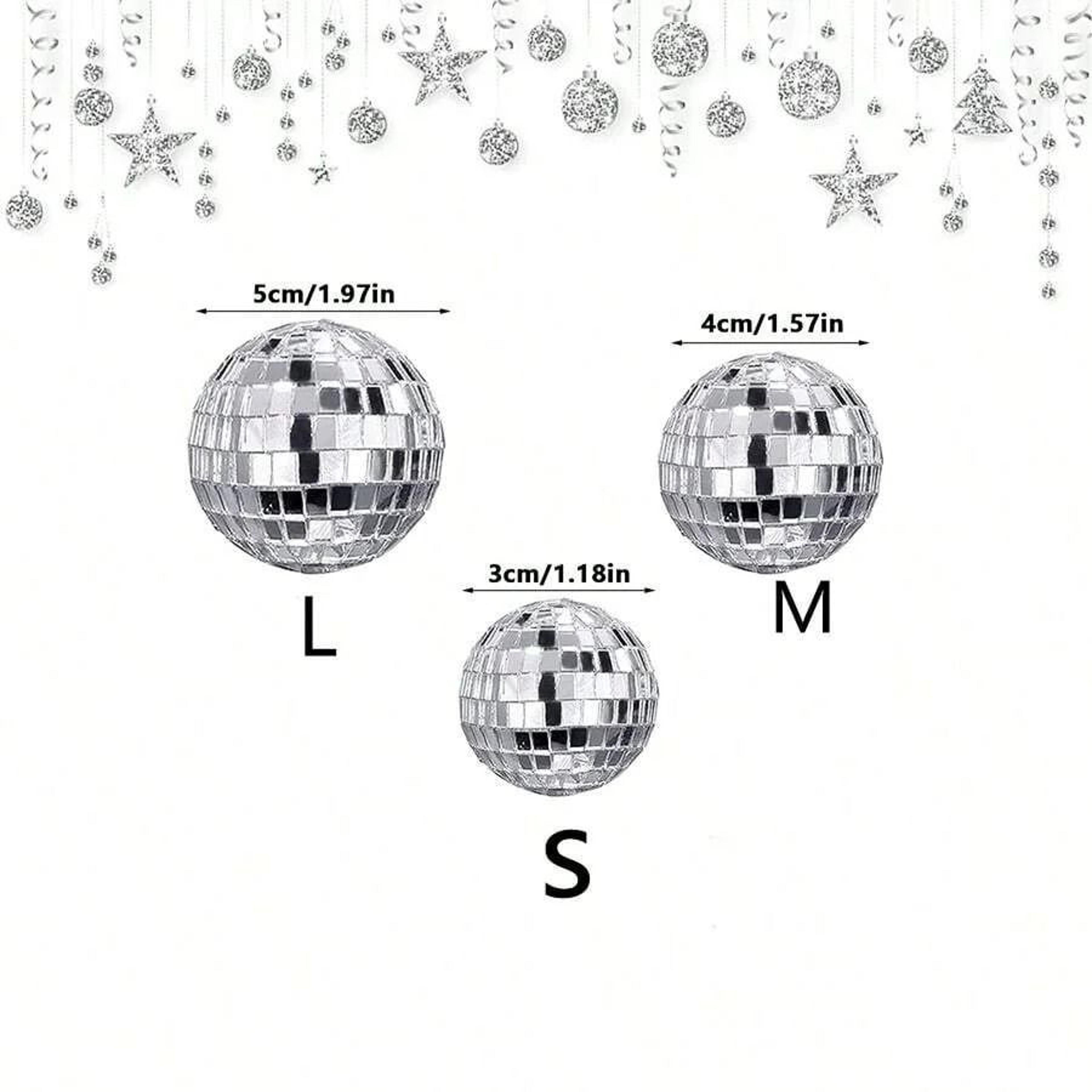 10 Piece Mini Mirror Disco Balls Reflective Party And Cake Decorations 6
