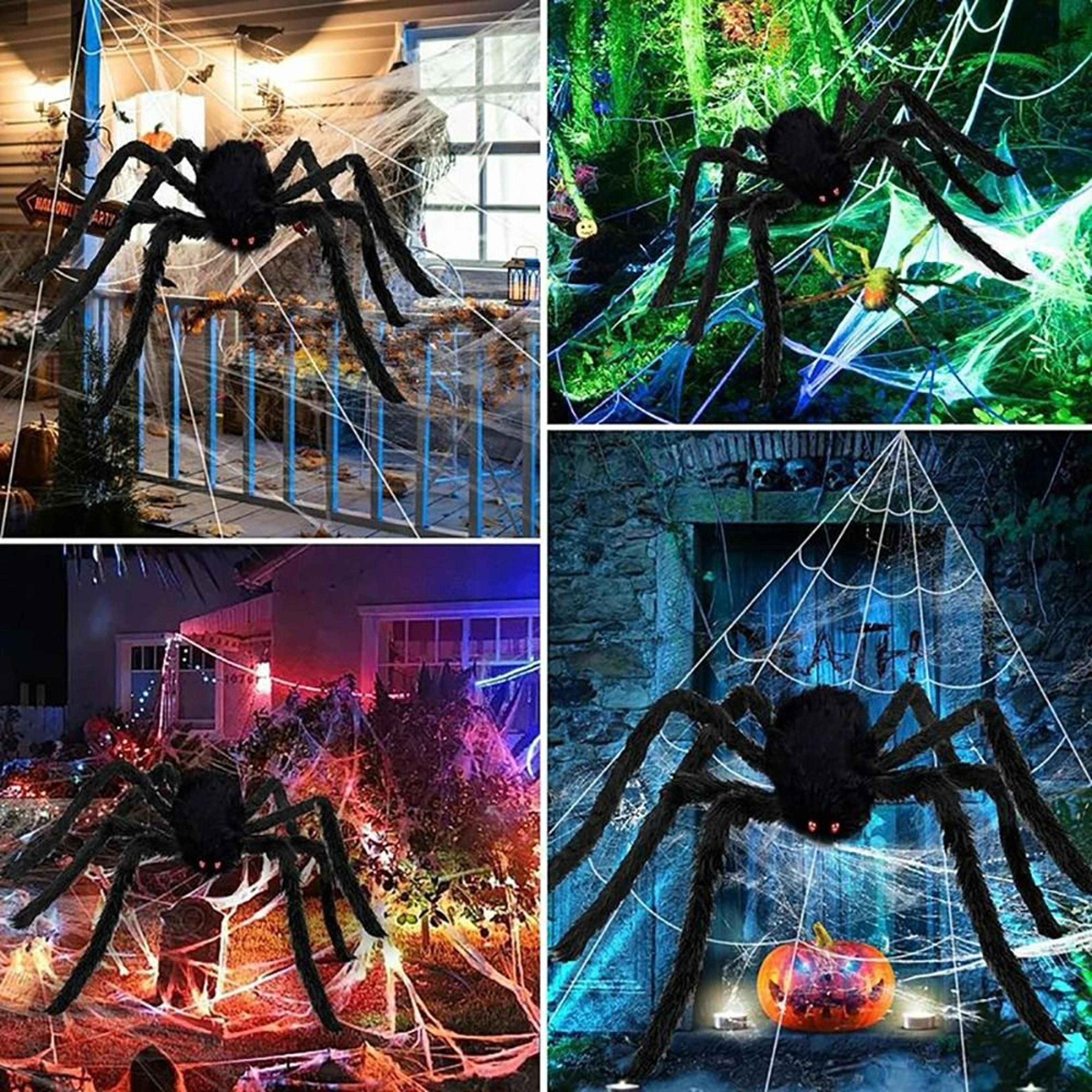1640ft Giant Halloween Spider Web Plush Stretchable Haunted House Decor 3