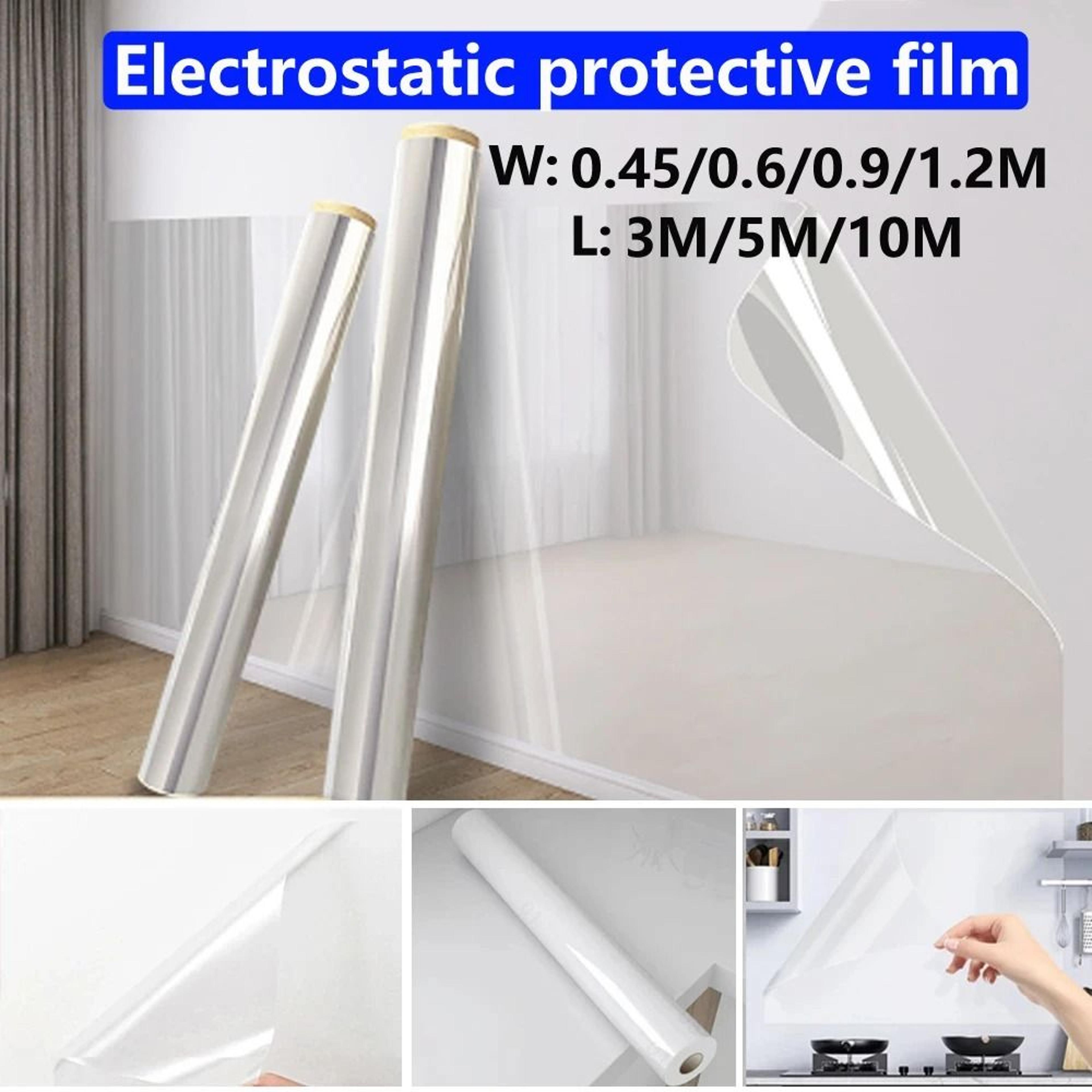 Transparent Electrostatic Wall Protective Film Waterproof Oil Proof Kitchen Wall Cover 1