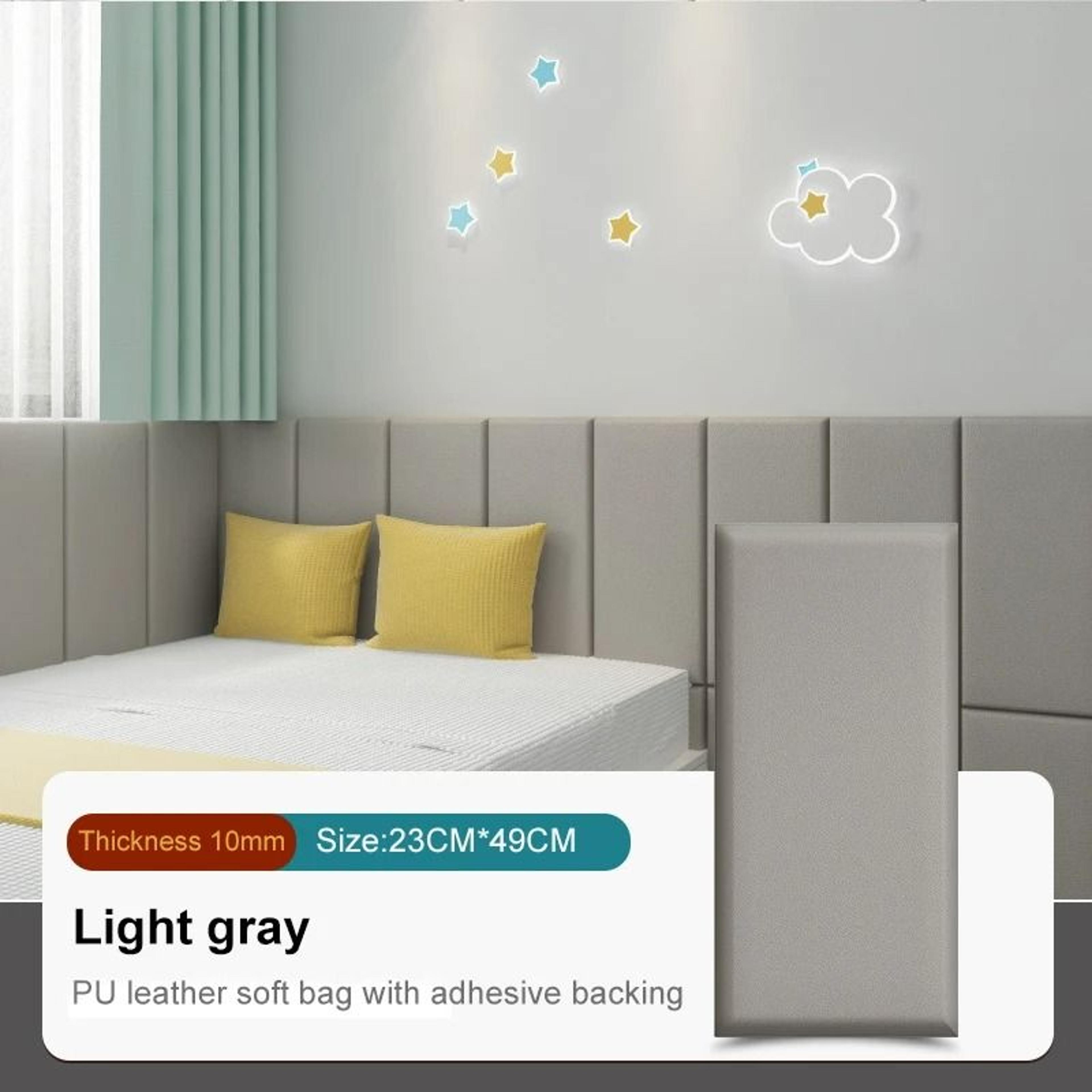 5Pcs 3D Padded Wall Panels Peel And Stick Upholstered Headboard Wall Cushion 13