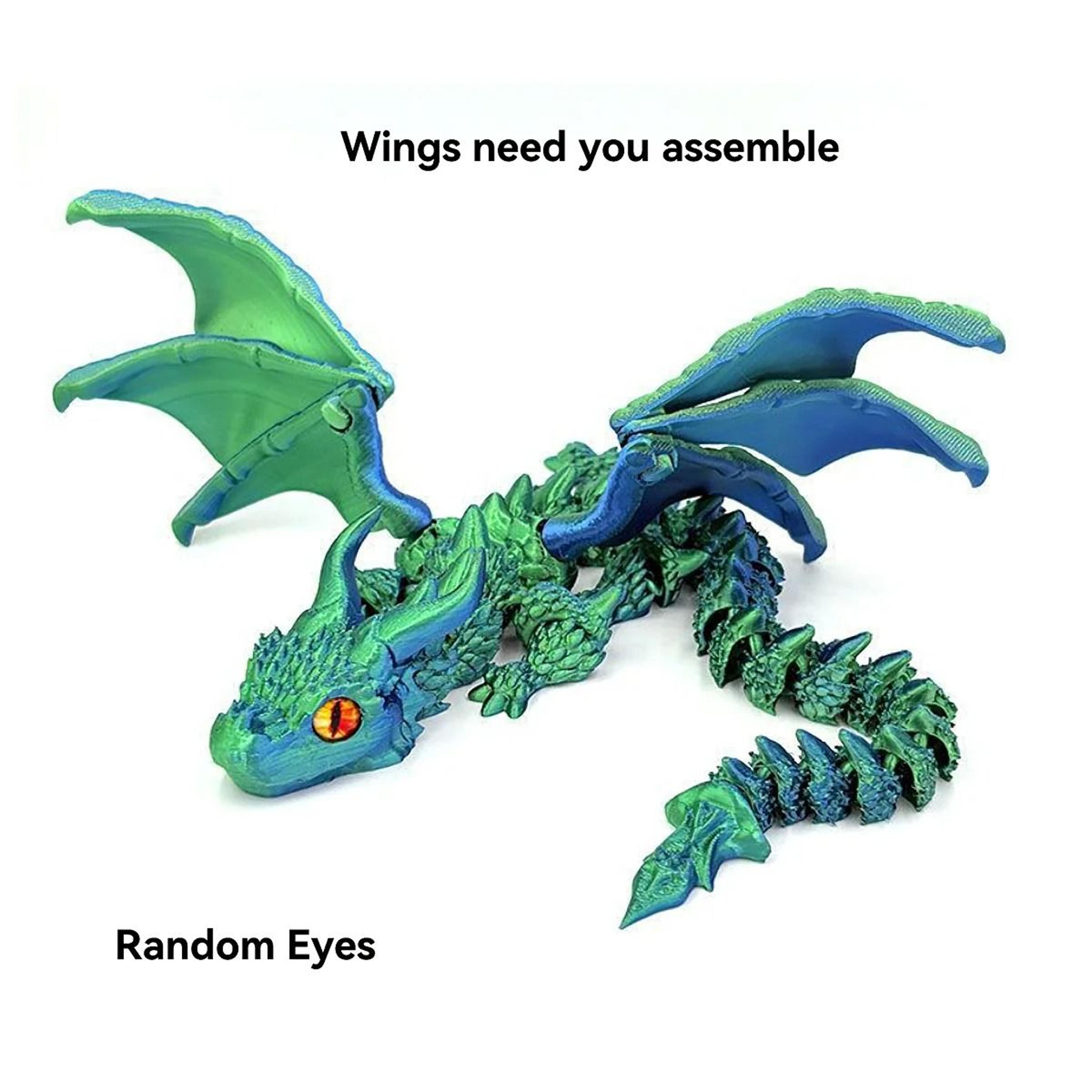 3D Printed Winged Dragon Figurine Articulated Fantasy Tabletop Sculpture 10
