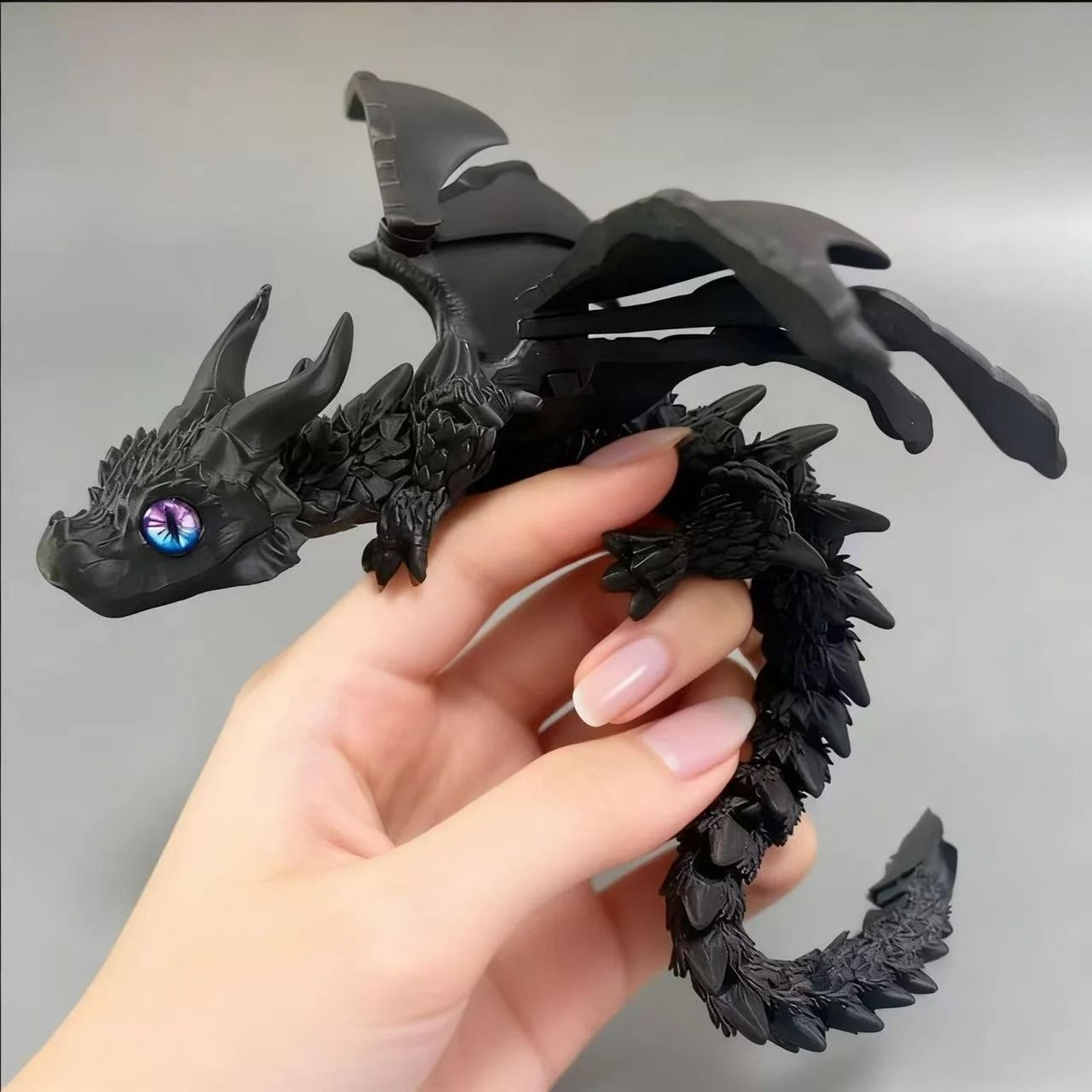3D Printed Winged Dragon Figurine Articulated Fantasy Tabletop Sculpture 7