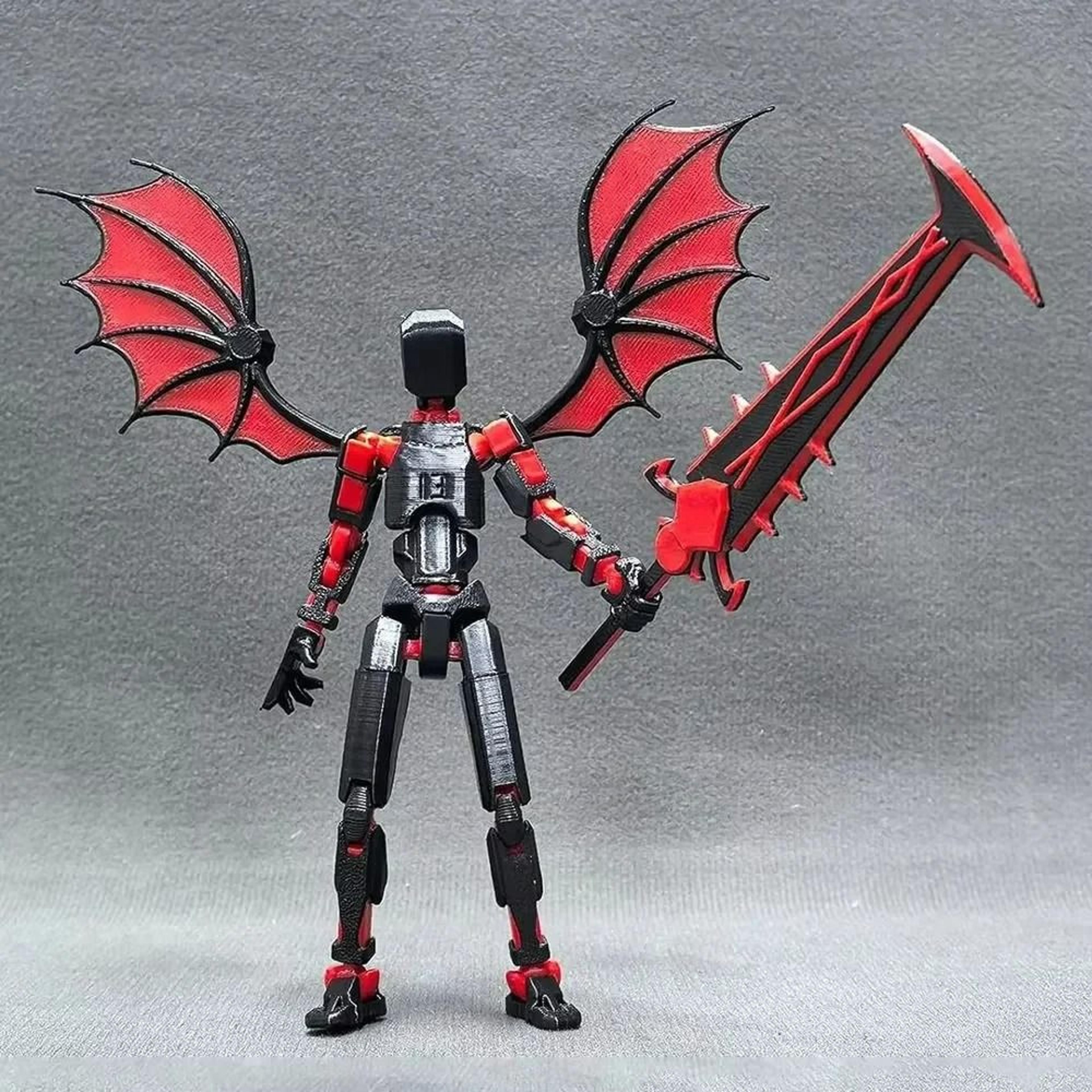 3D Printed Reaper Robot Action Figure Multi Jointed Poseable Desktop Model 2