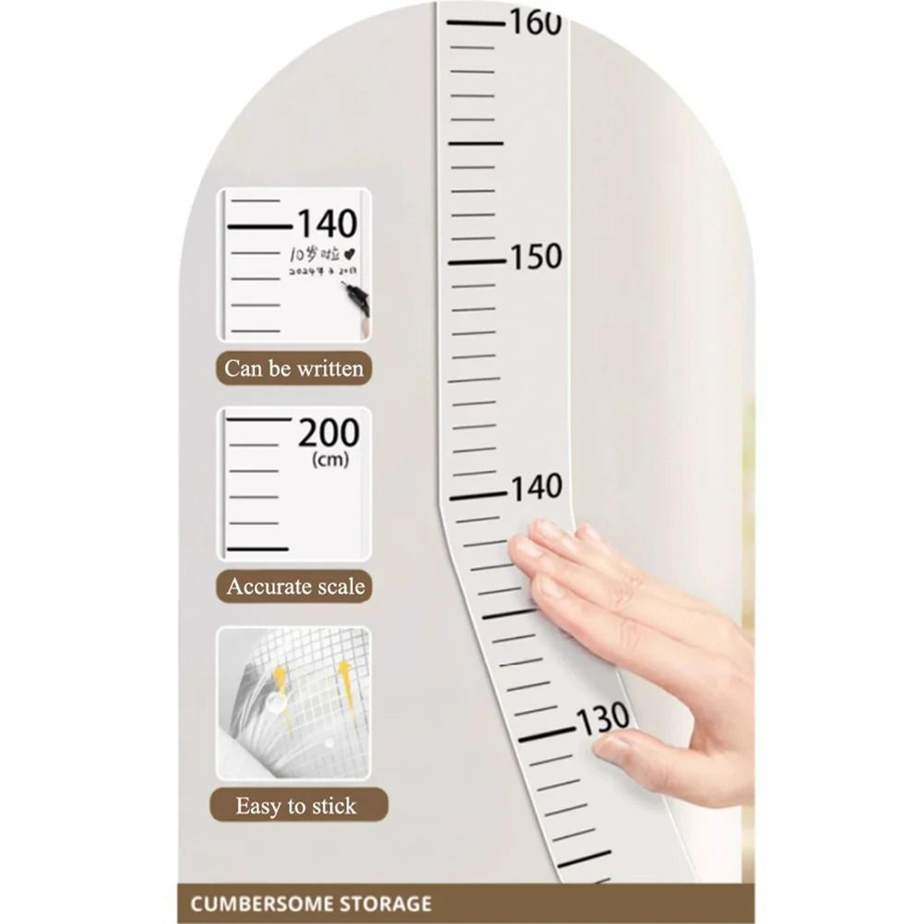 2 Meter Kids Height Chart Wall Sticker Removable Growth Measurement Decal 4