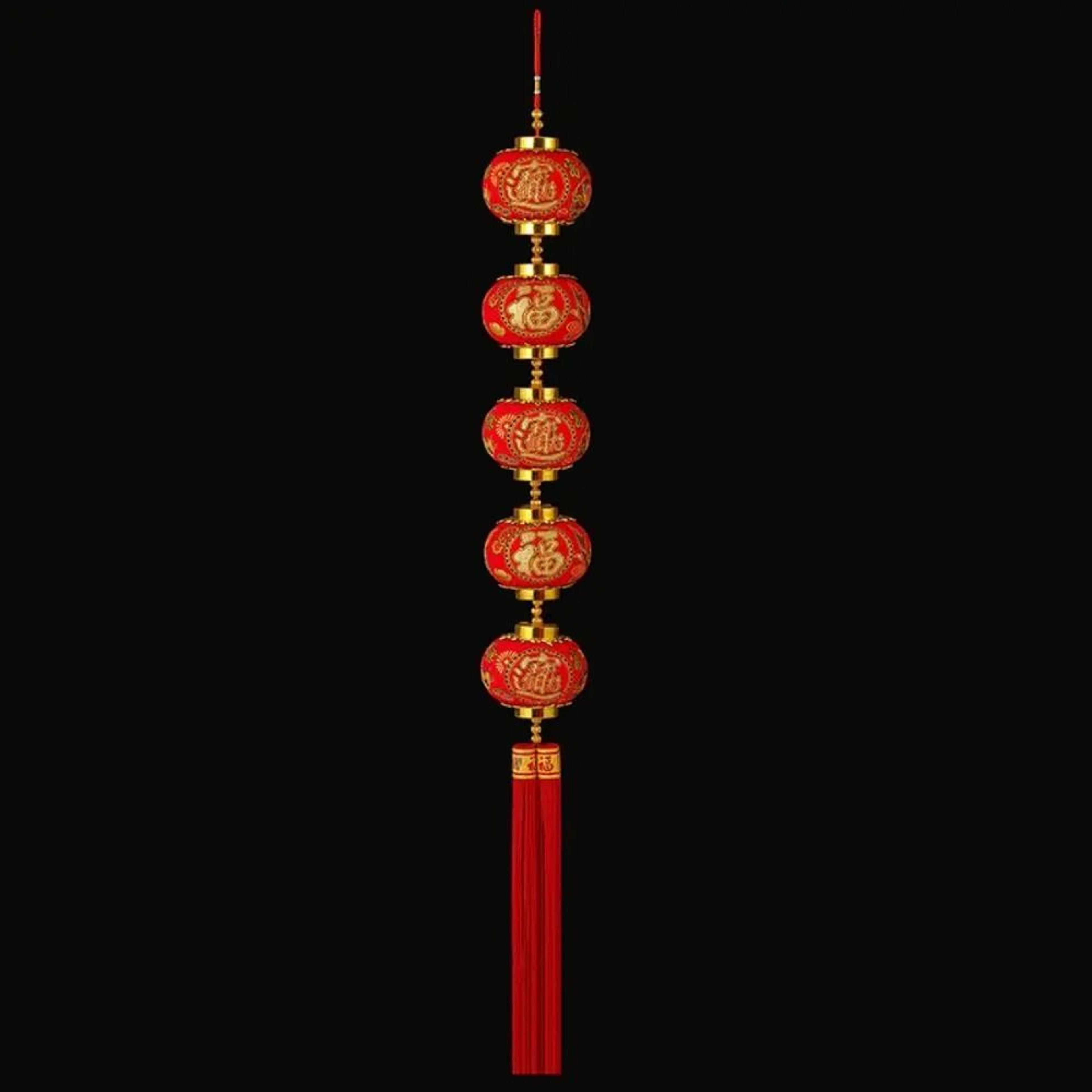 Chinese New Year Lantern String Hanging Pendant For Doors Windows And Weddings 7