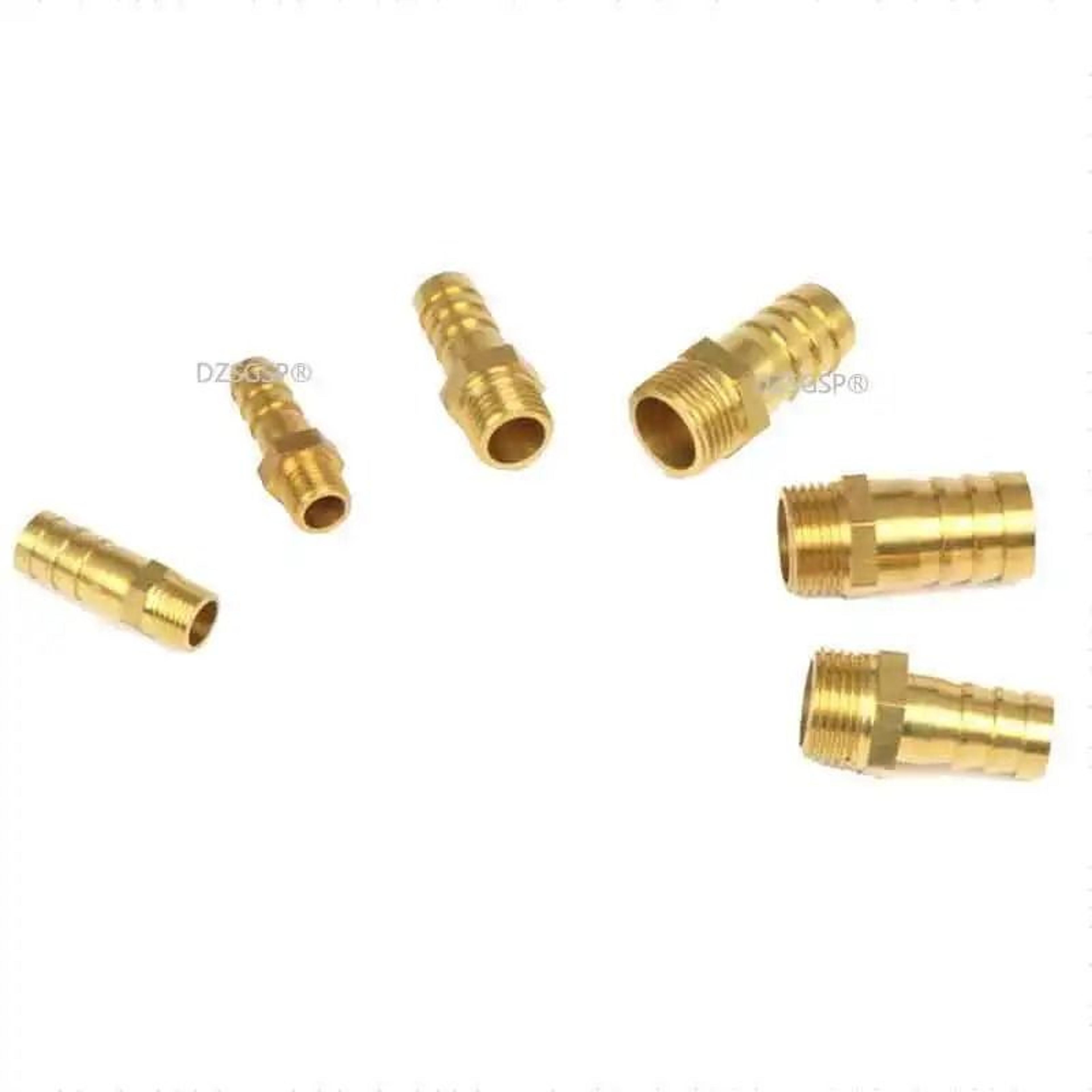 Brass Hose Barb Fitting BSP Male Thread Pipe Connector Adapter 4