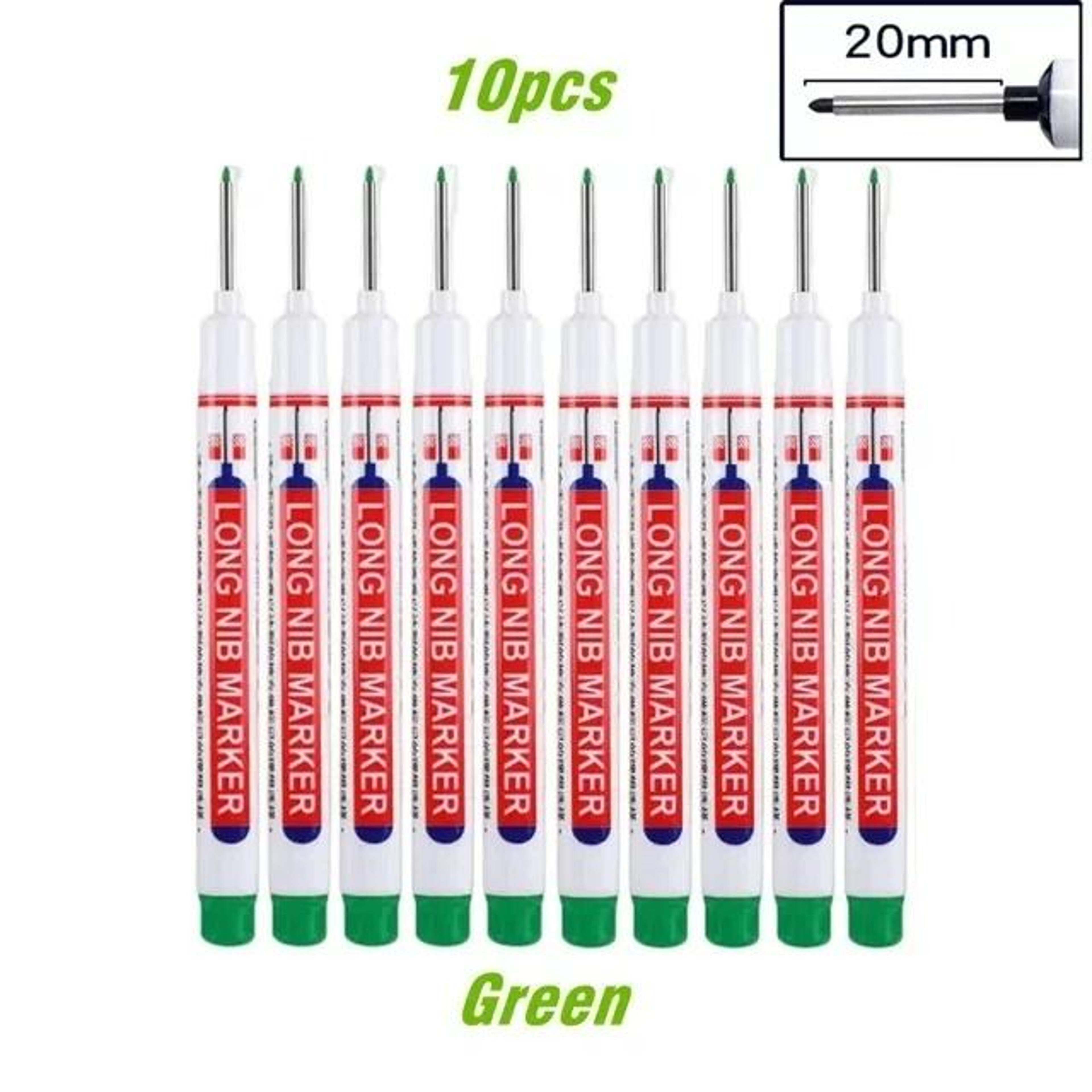 10 Piece Deep Hole Long Nib Marker Set For Woodworking And Metal 16