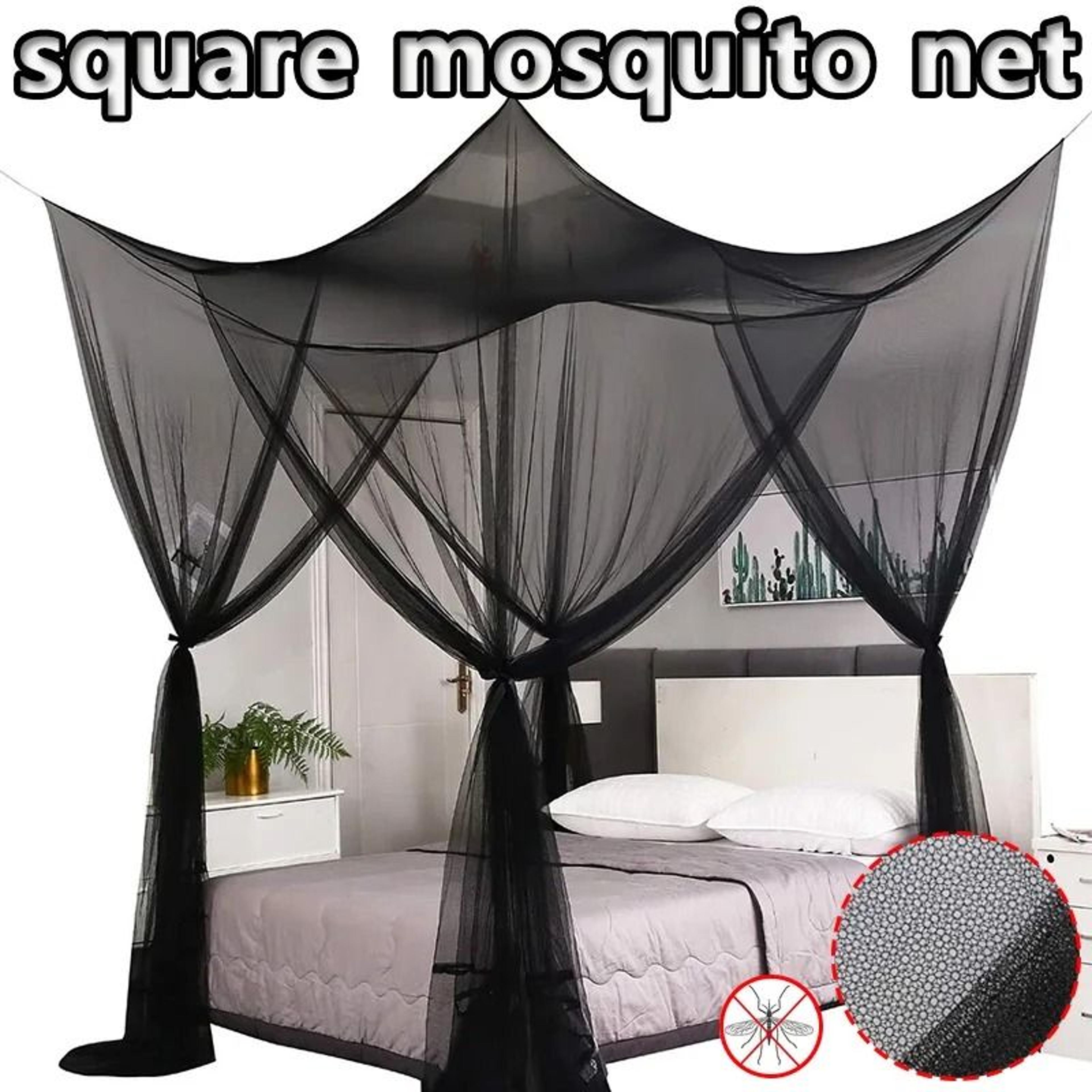 Large Four Door Mosquito Net Breathable Mesh Bed And Camping Canopy 0