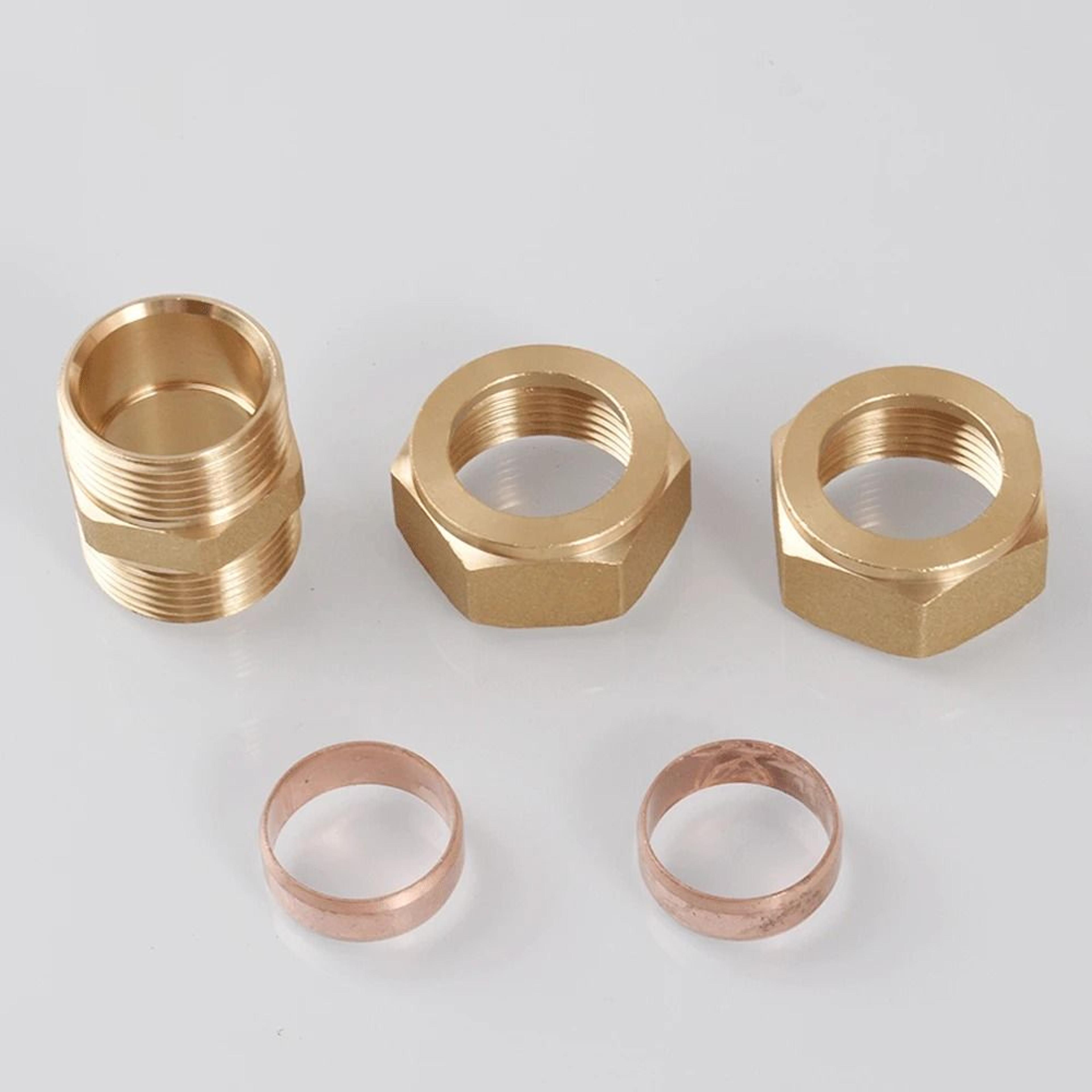 Brass Compression Union Pipe Fitting For Copper Tubing And HVAC Systems 4