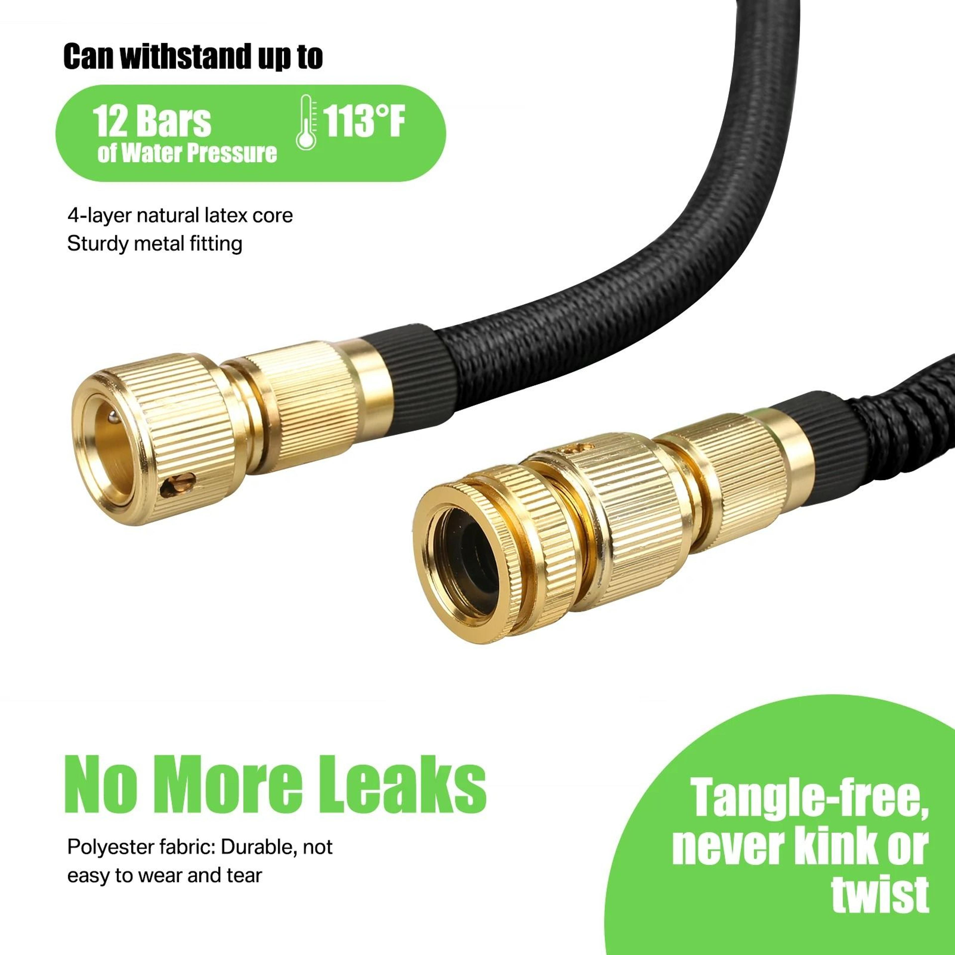 Expandable Garden Hose With 8 Mode Spray Nozzle No Kink Flexible Water Hose 6
