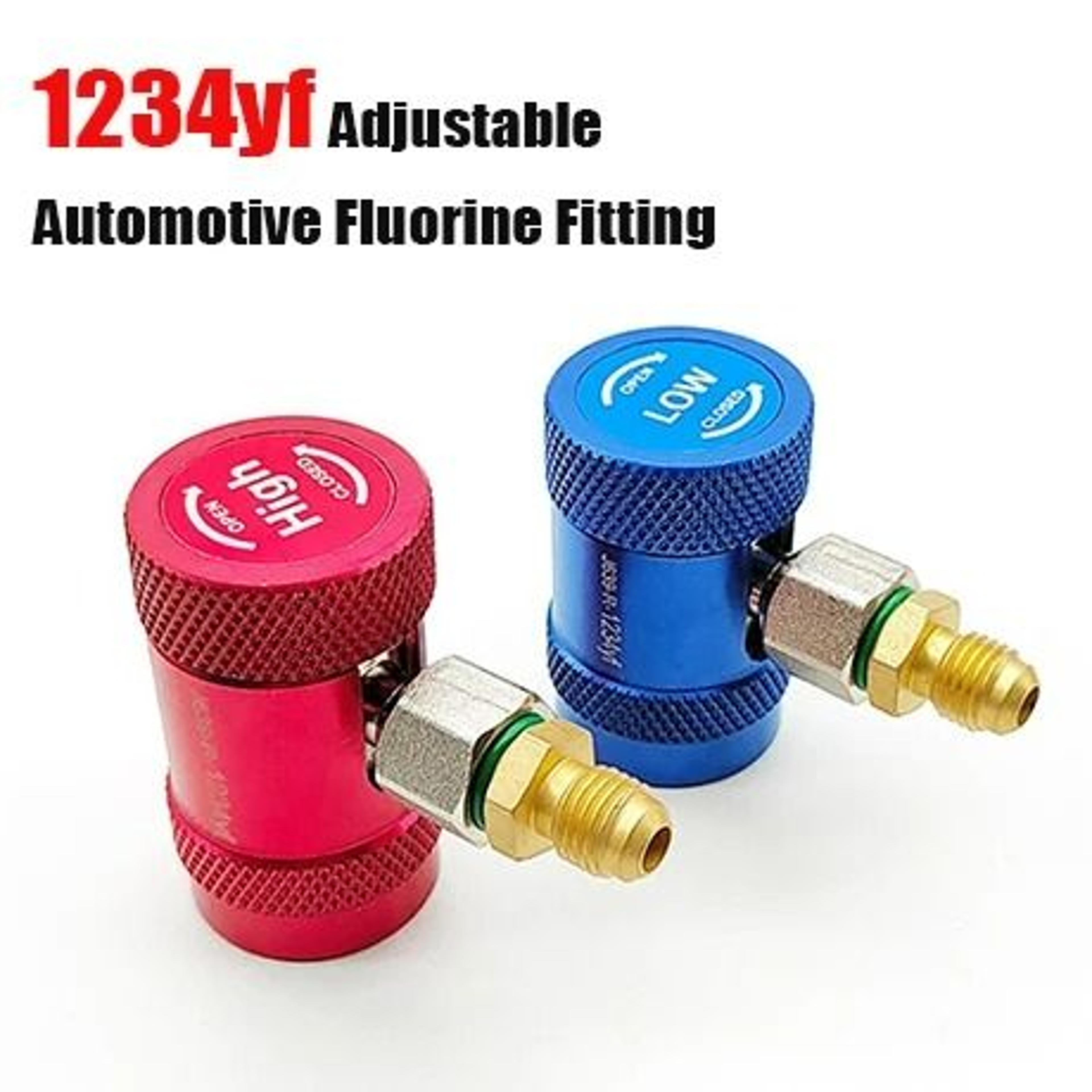 R1234yf Adjustable AC Quick Coupler High Low Side Charging Hose Adapter 8