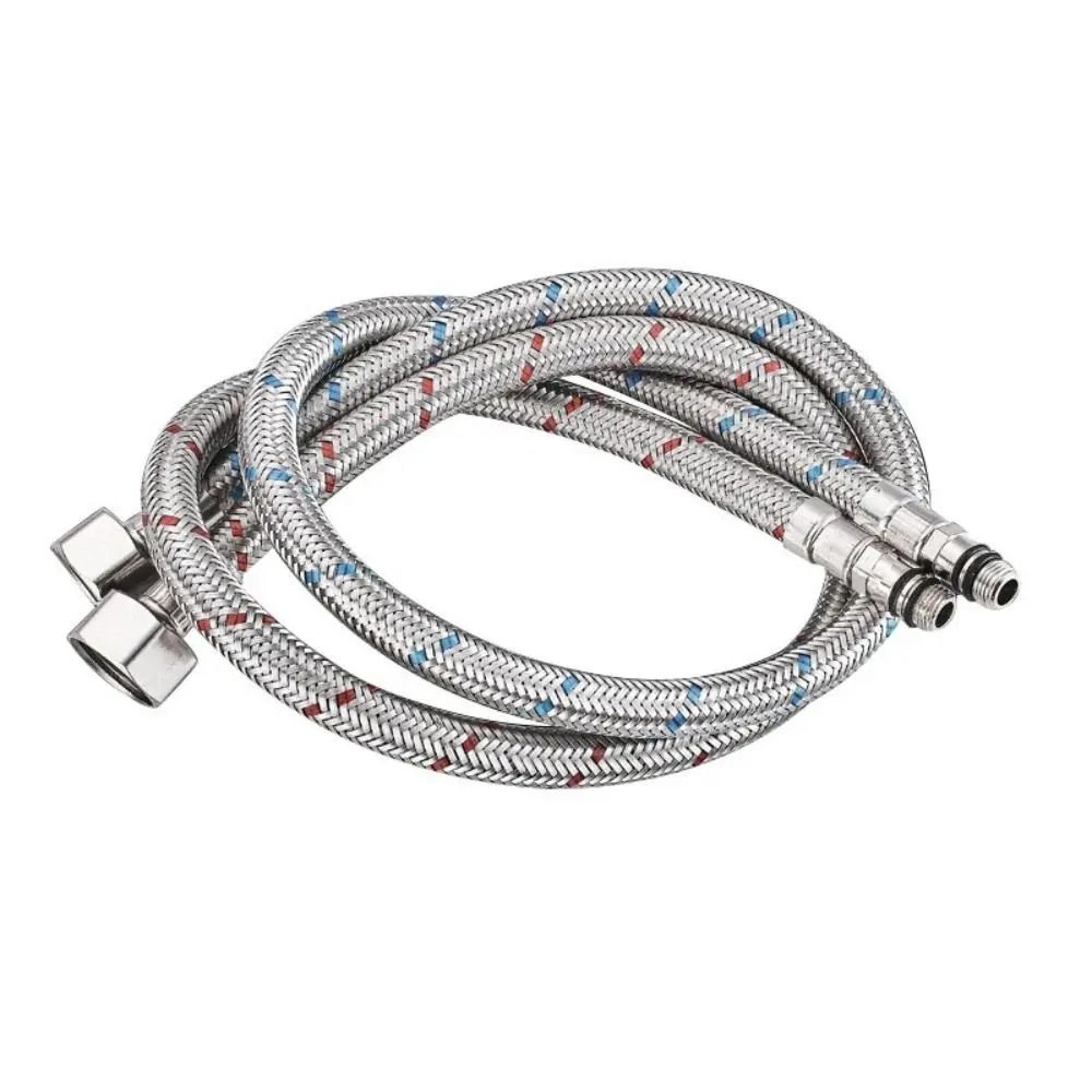 stainless steel braided water supply hoses for kitchen and bathroom faucets