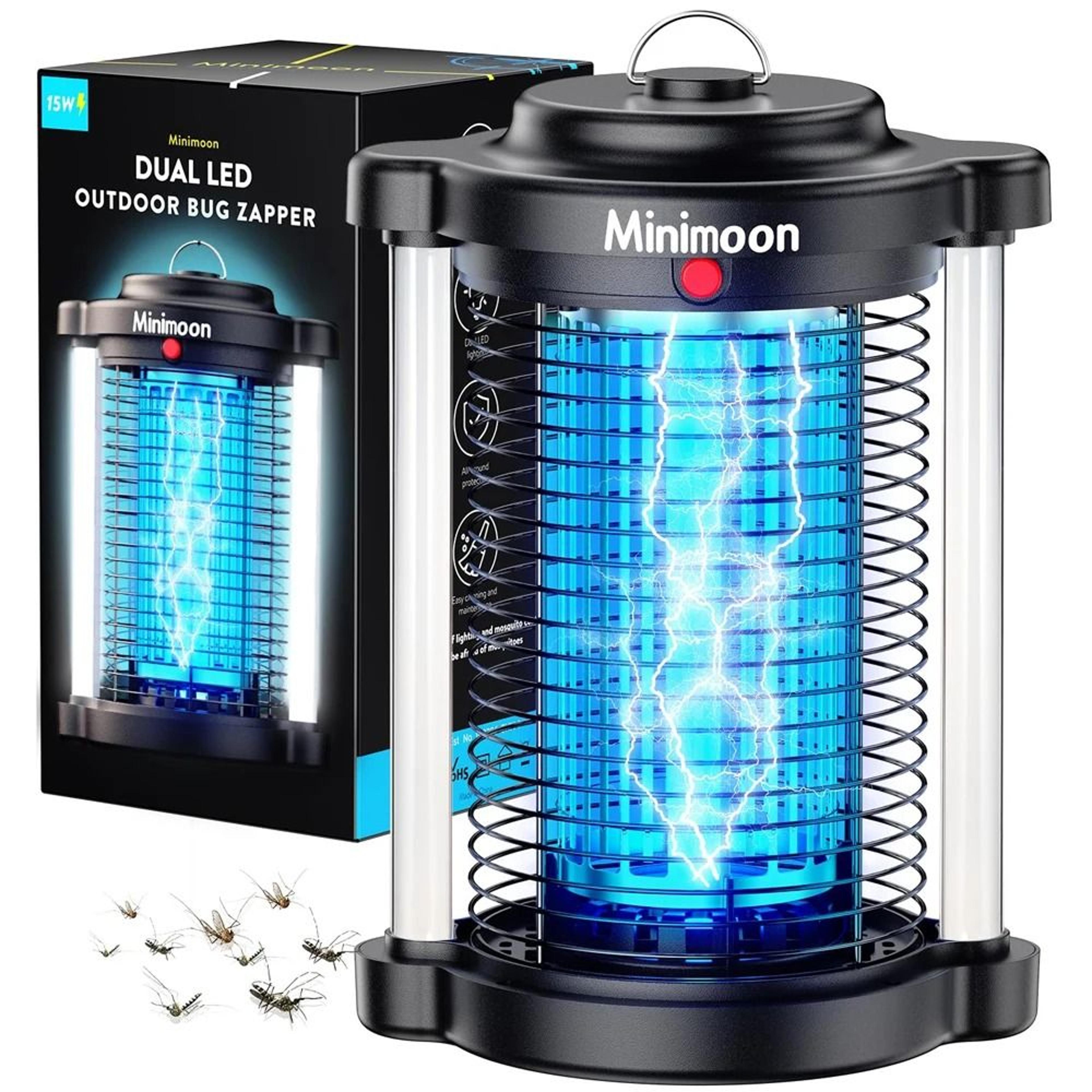 4200V Outdoor Bug Zapper With Dual LED Light IPX4 Electric Mosquito Trap 7