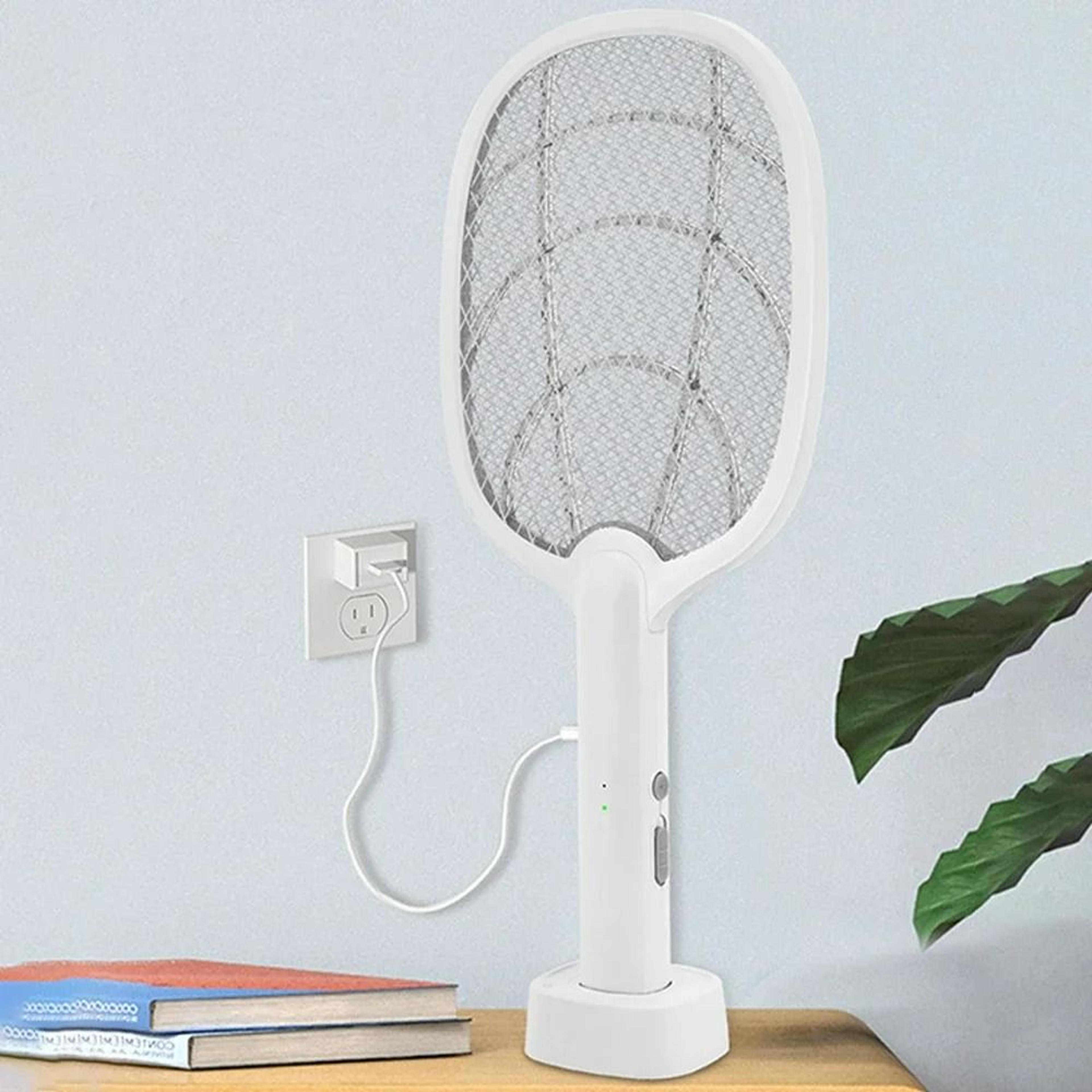 Foldable USB Rechargeable Mosquito Racket With Electric Bug Zapper Lamp 2