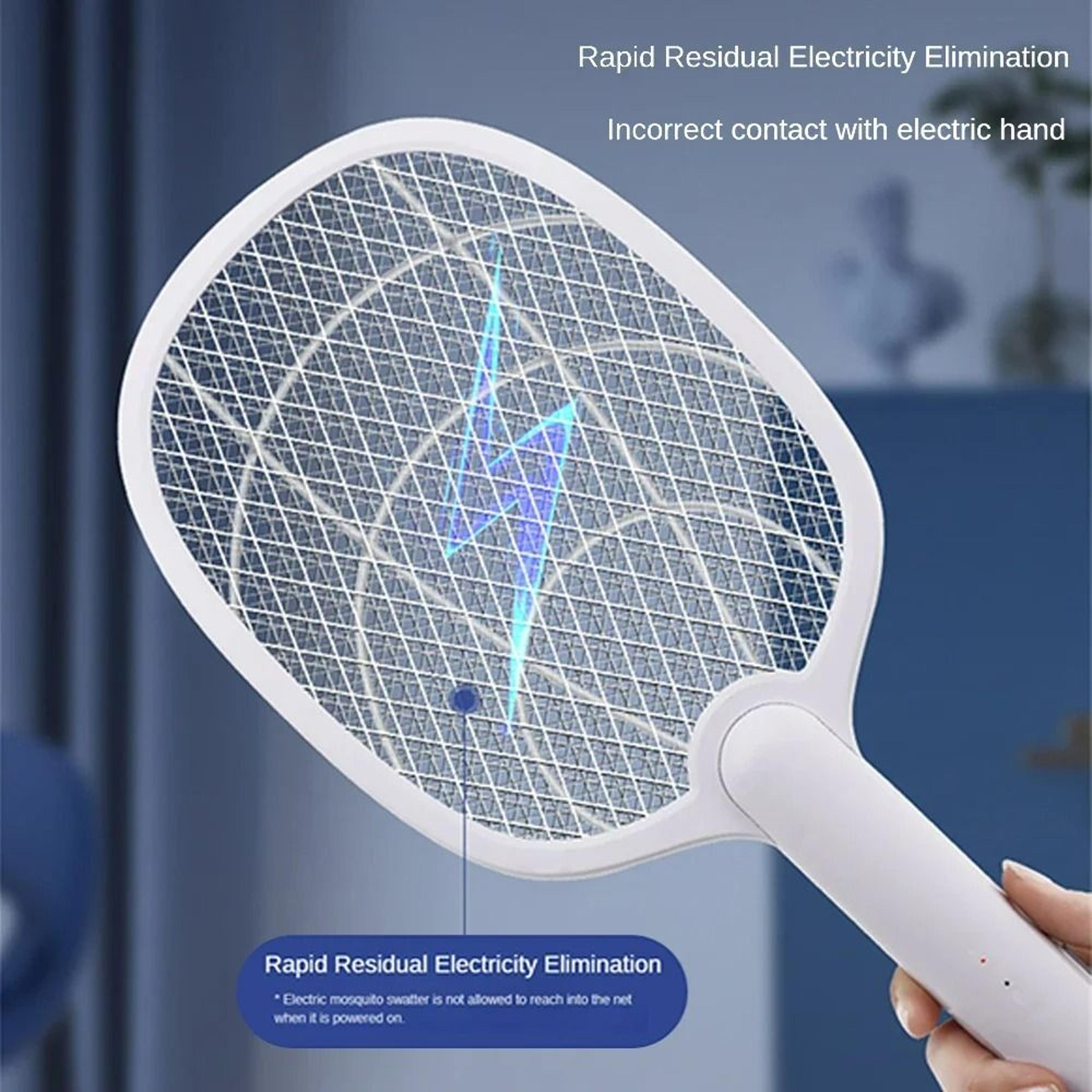 Foldable USB Rechargeable Mosquito Racket With Electric Bug Zapper Lamp 4