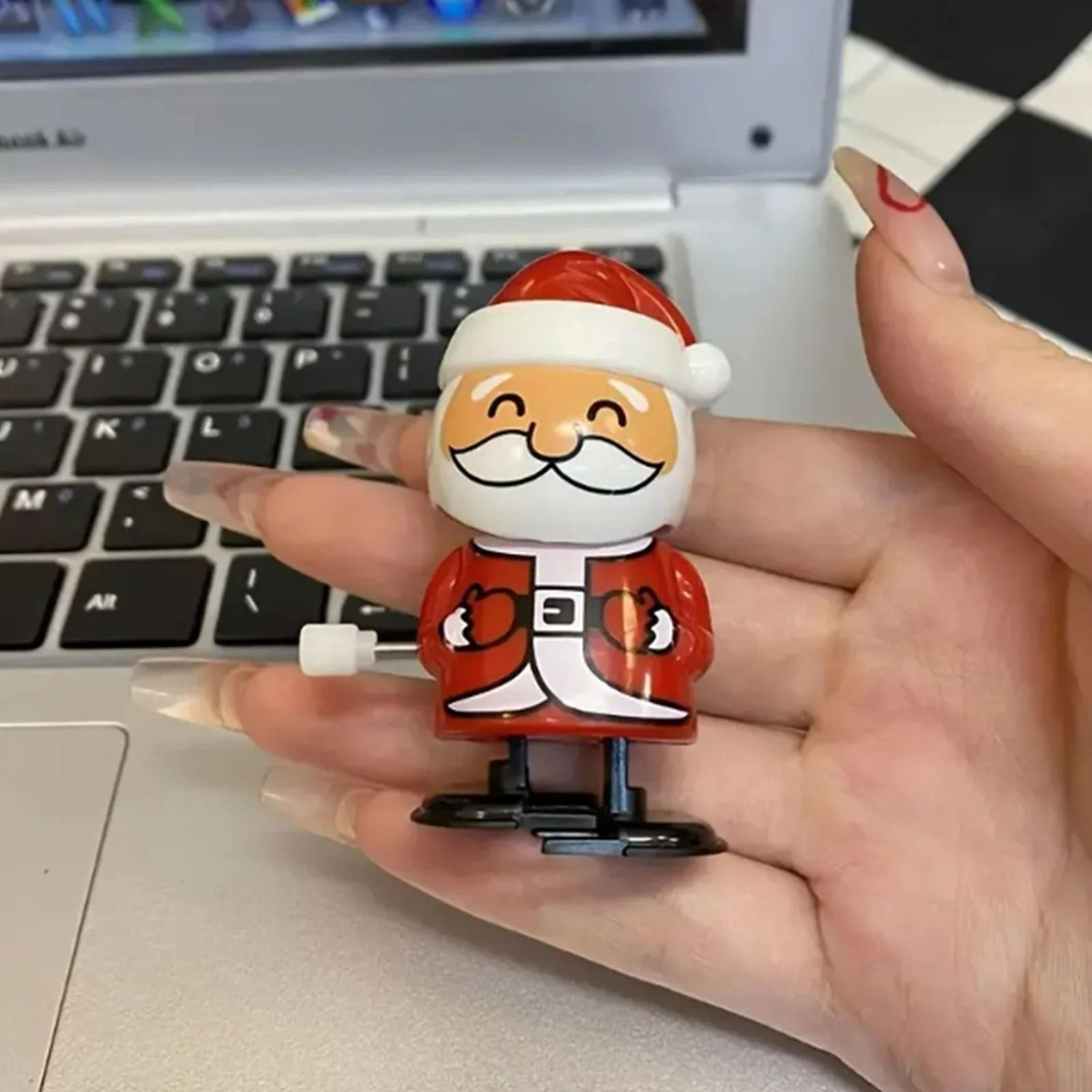 Wind Up Christmas Figurines Walking Santa Snowman Holiday Party Favors 3