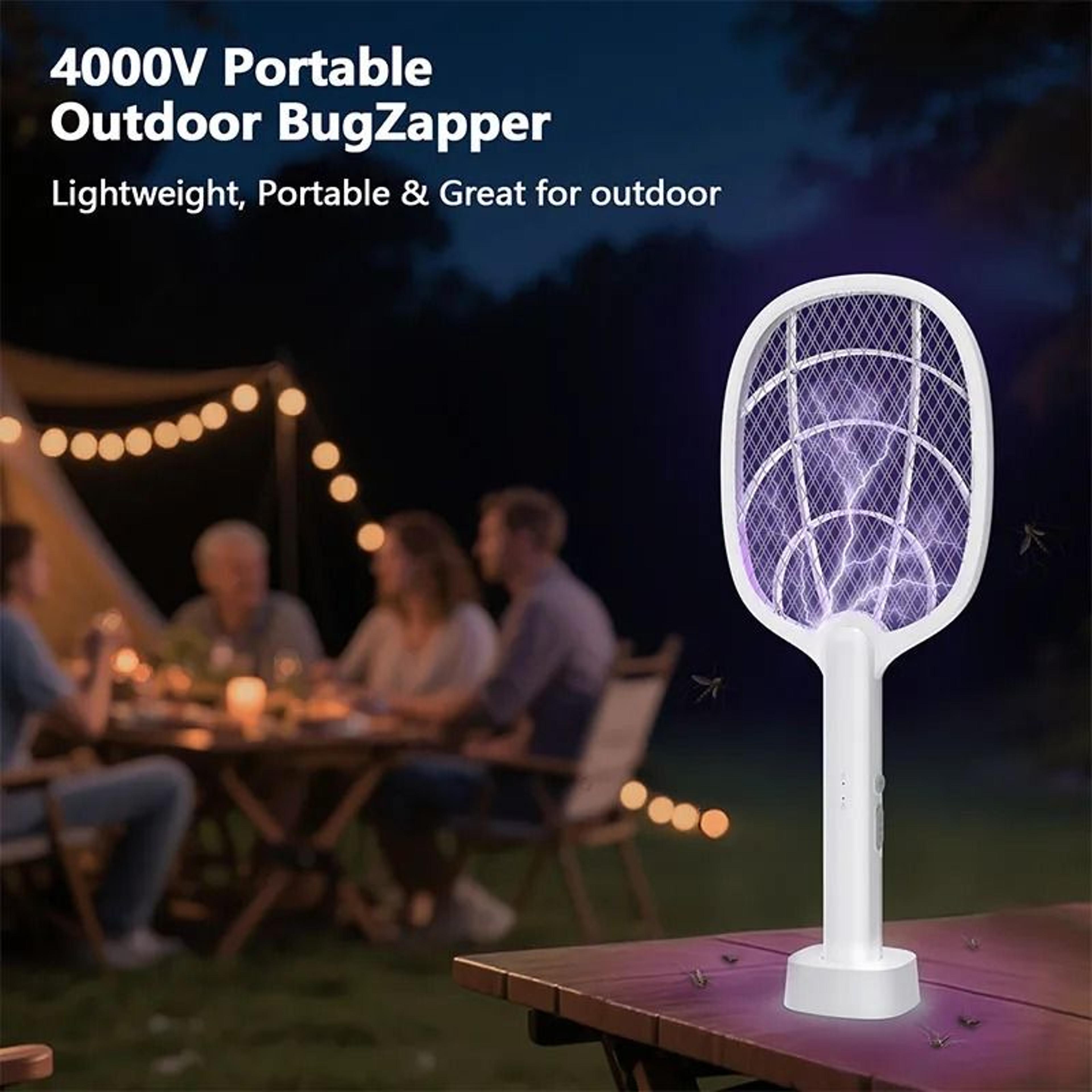 Type C Rechargeable Electric Mosquito Swatter With Bug Zapper Lamp 3