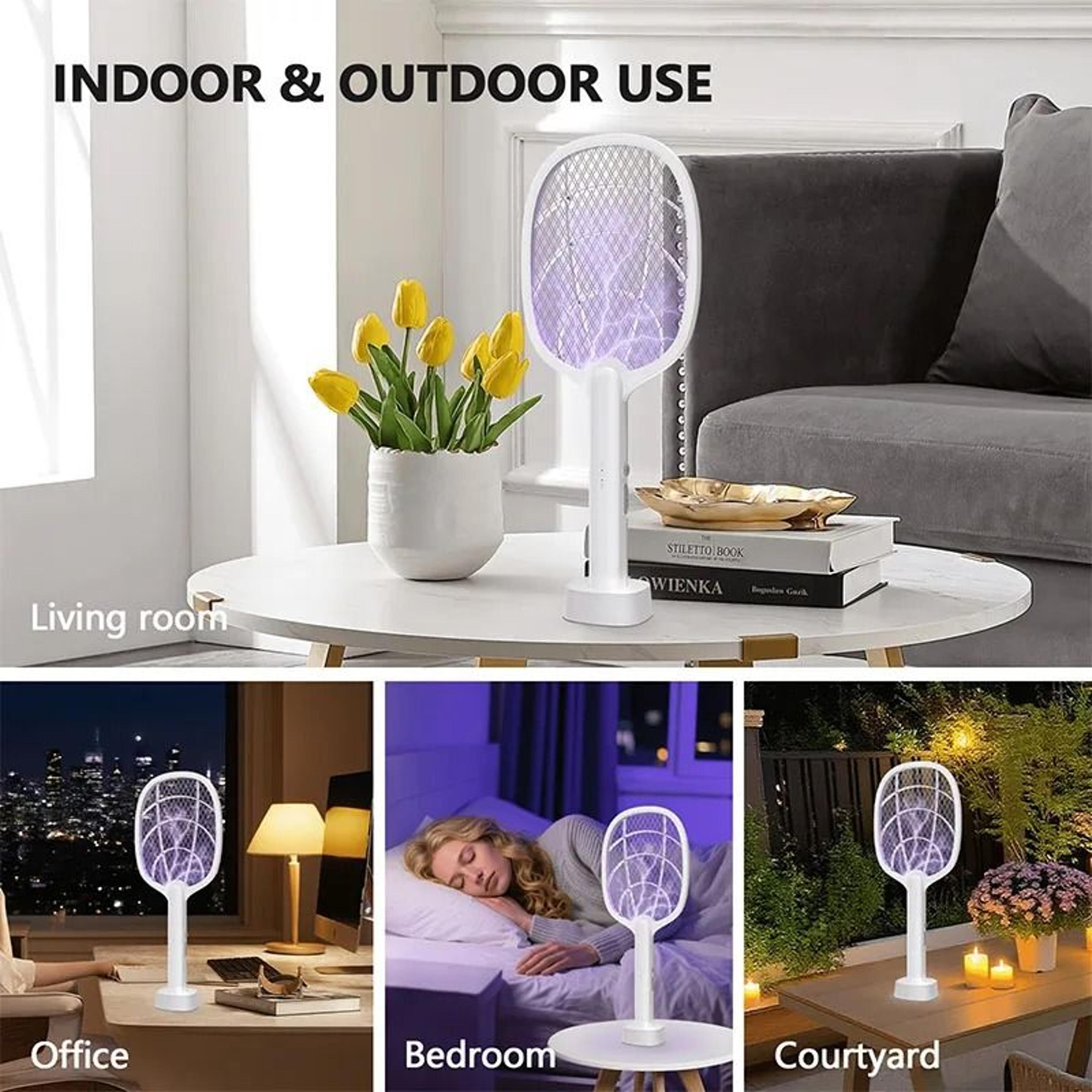 Type C Rechargeable Electric Mosquito Swatter With Bug Zapper Lamp 6
