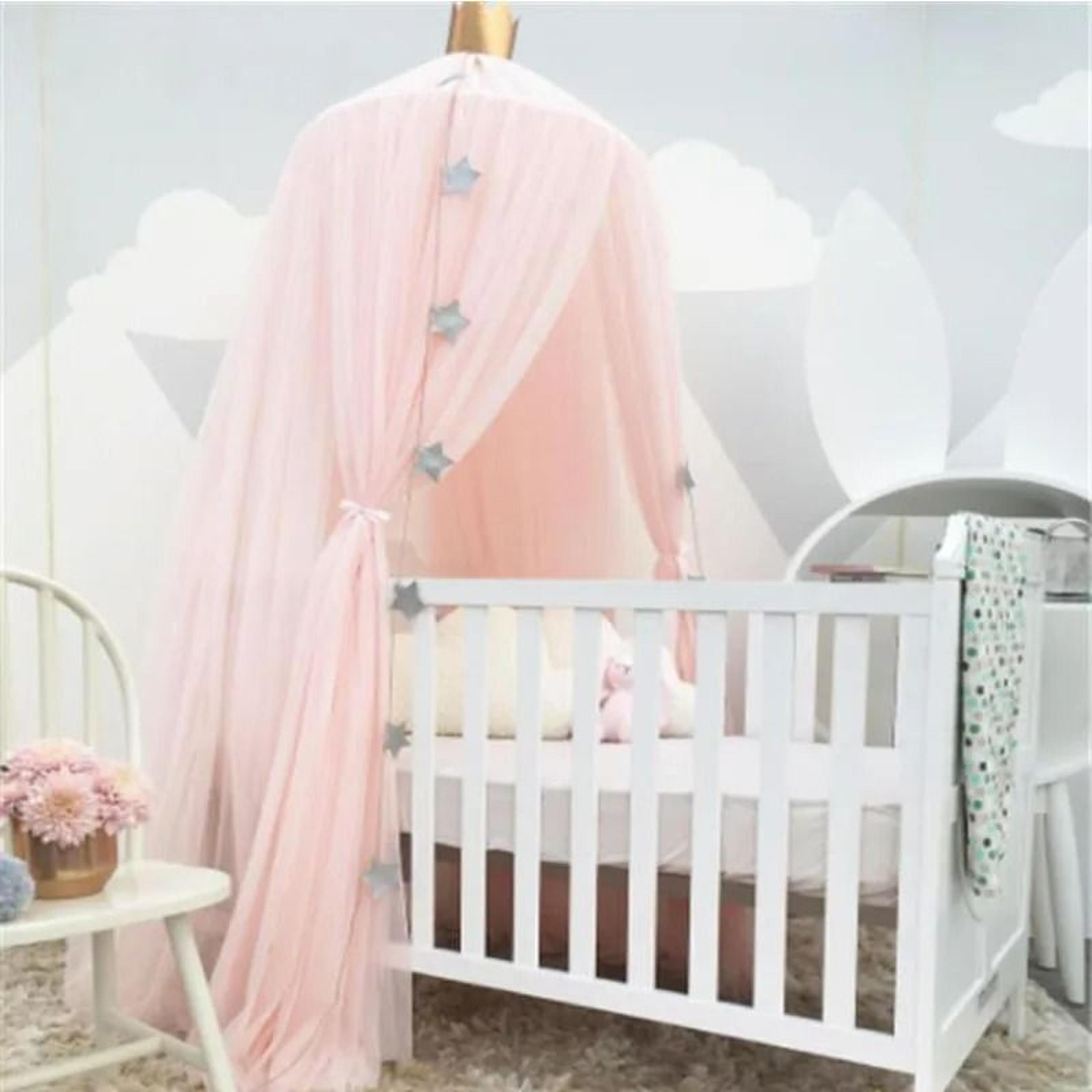 DreamCrown Princess Canopy Mosquito Net 7 Layer Dome Bed Curtain For Kids 4