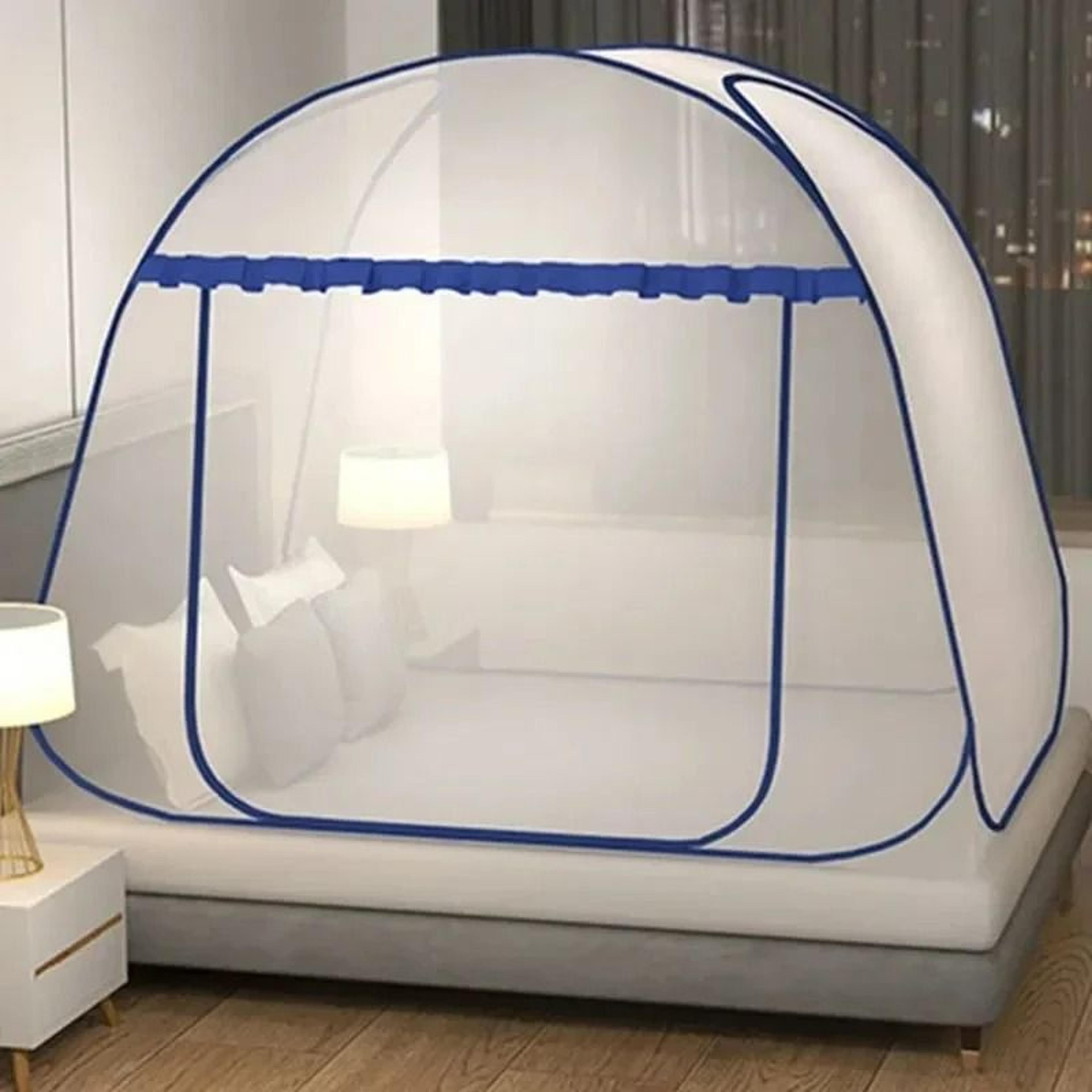 EasyNest Foldable Yurt Mosquito Net Installation Free Square Top Bed Canopy 3