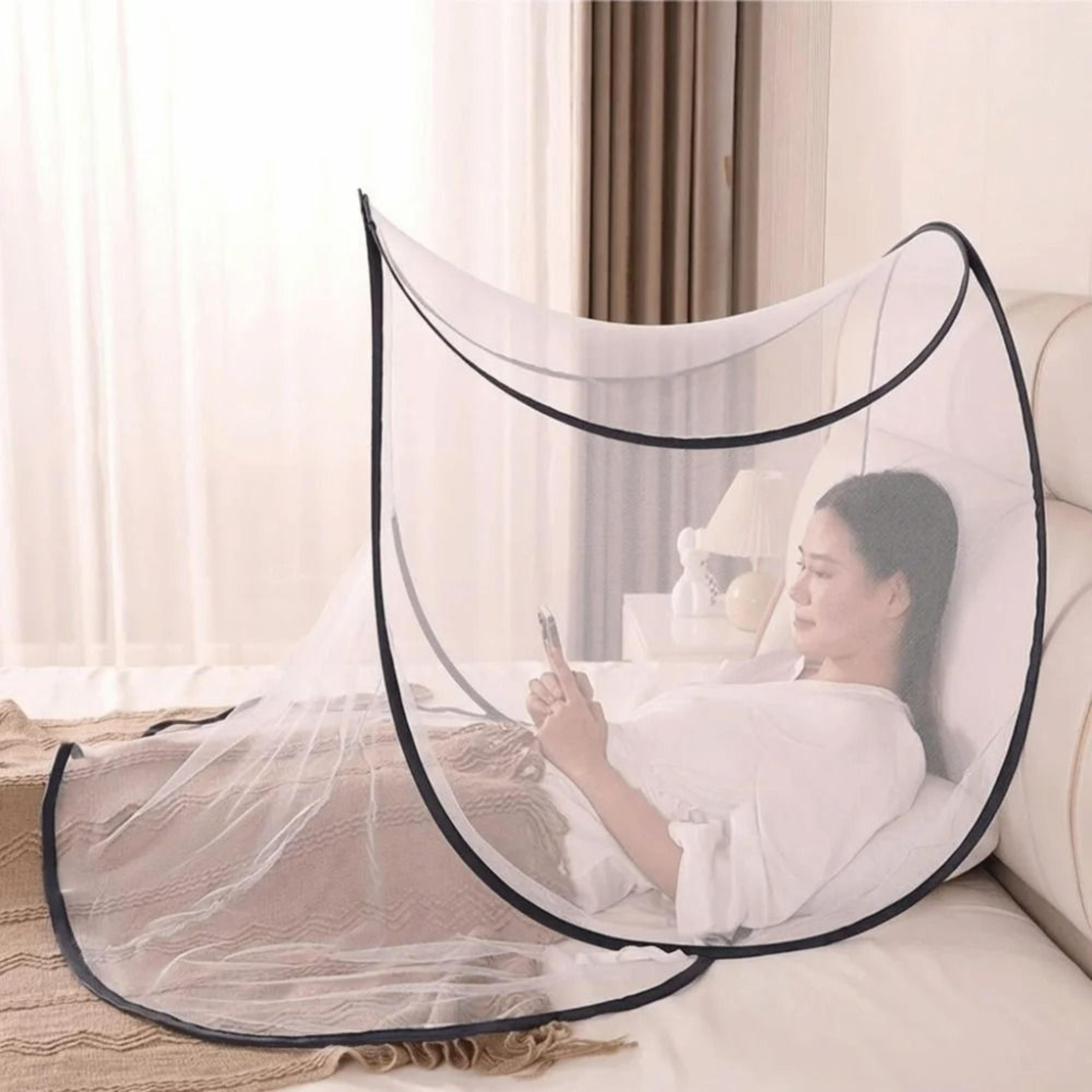 BreezeNest Foldable Face Mosquito Net High Density Adjustable Mesh Protector 7