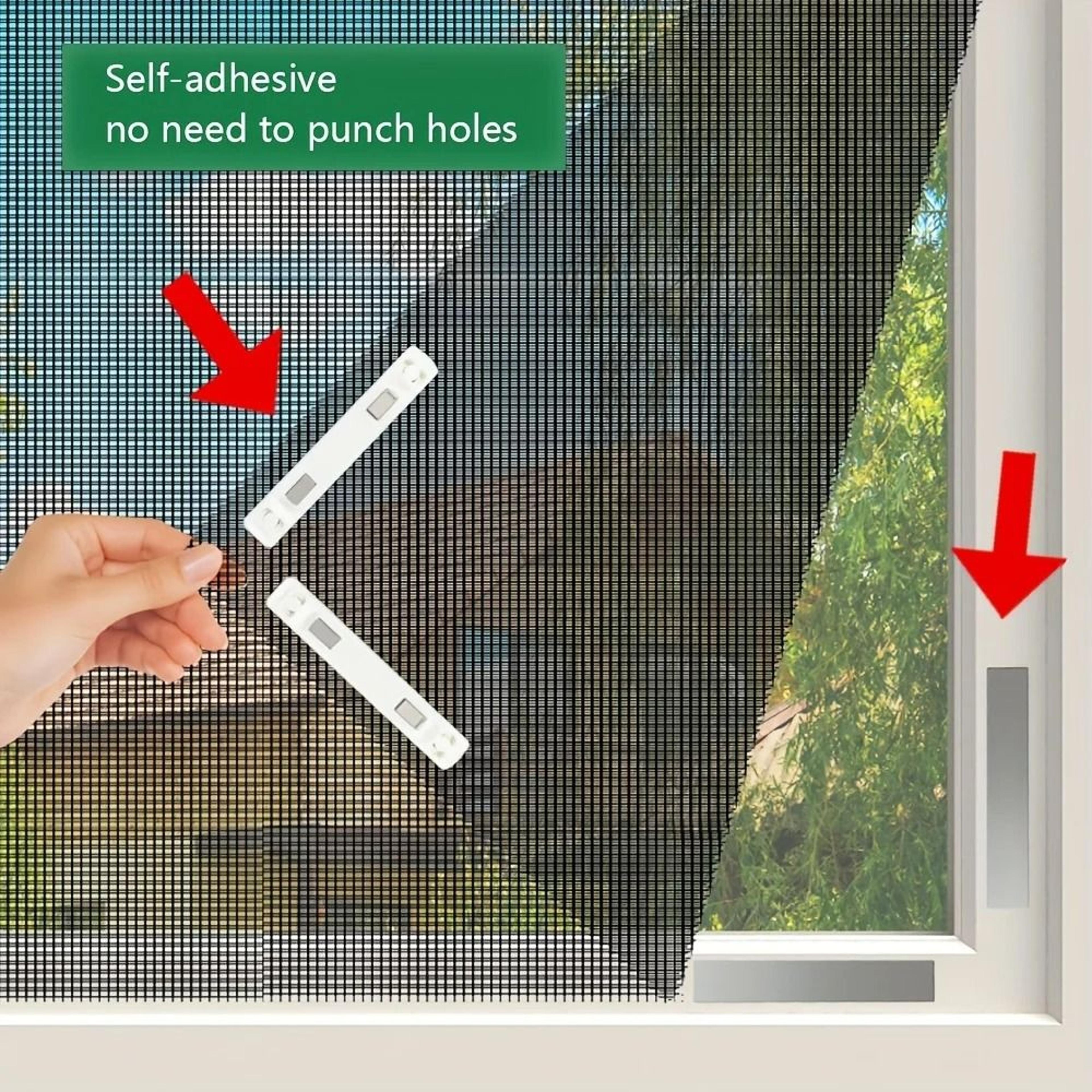 MagnaFit Adjustable Magnetic Mosquito Window Screen No Drill Breathable Mesh Kit 1