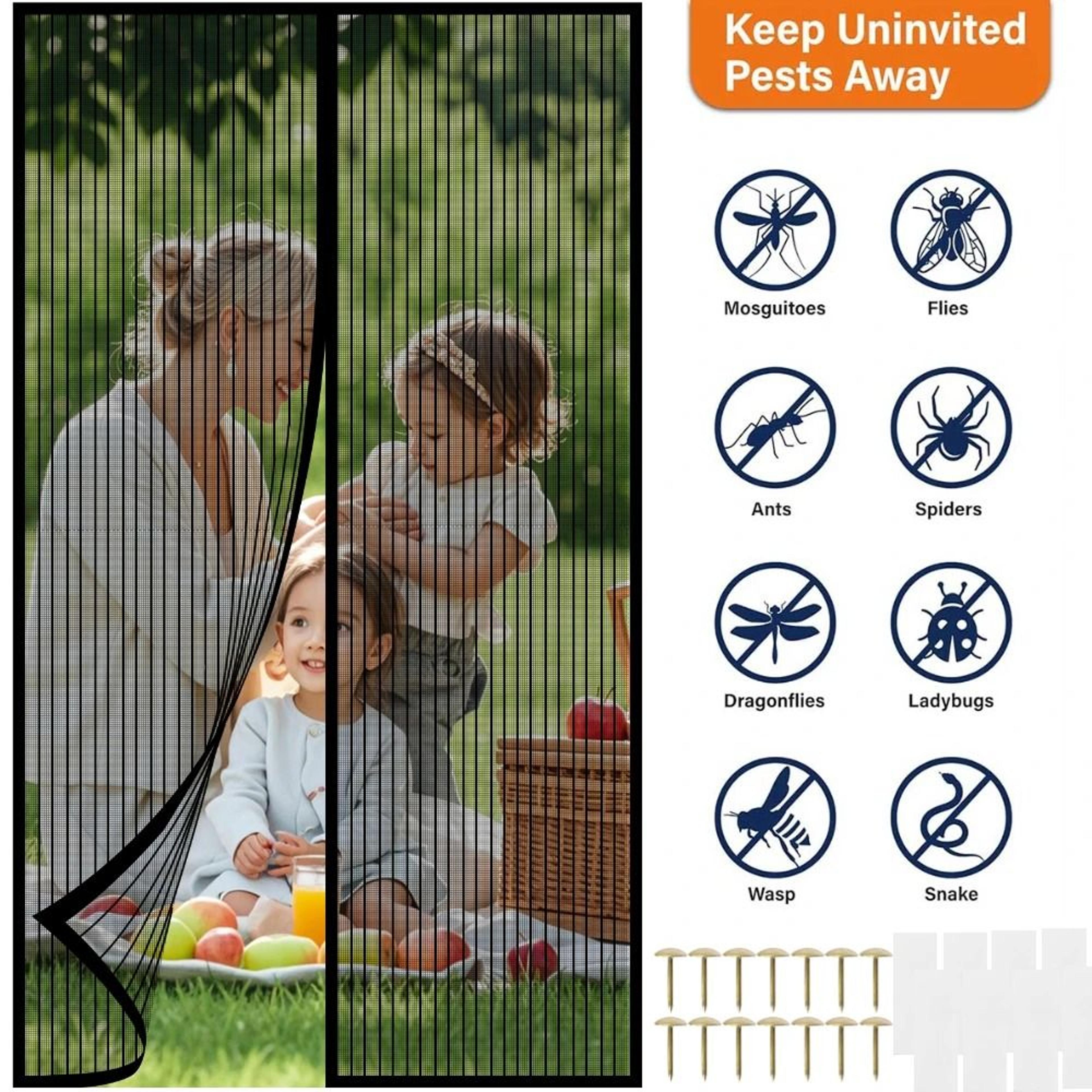 BreezeLock Magnetic Mosquito Screen Door Automatic Closing Insect Mesh Curtain 1