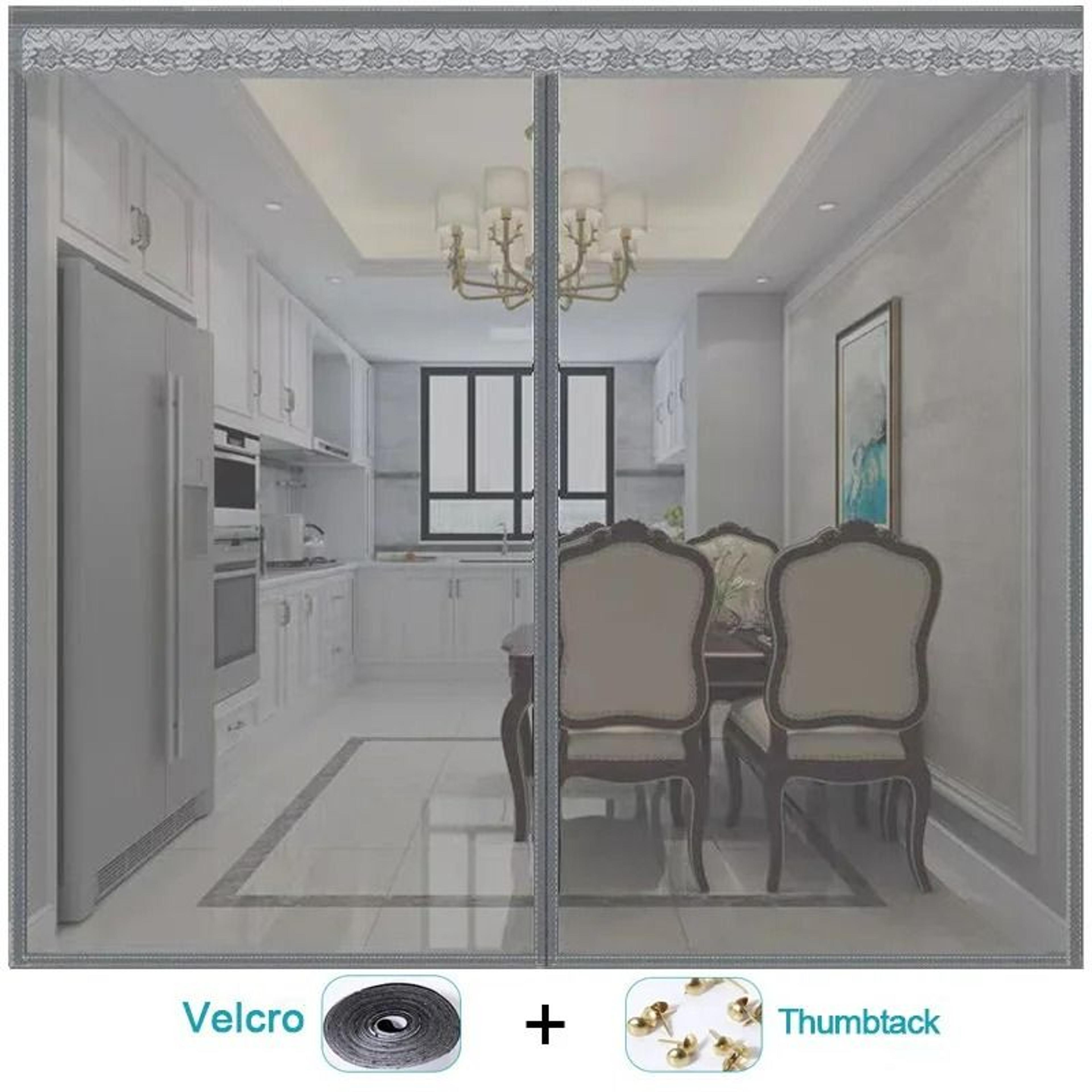 SnapShield Tool Free Magnetic Screen Door Automatic Closing Mosquito Mesh Curtain 7