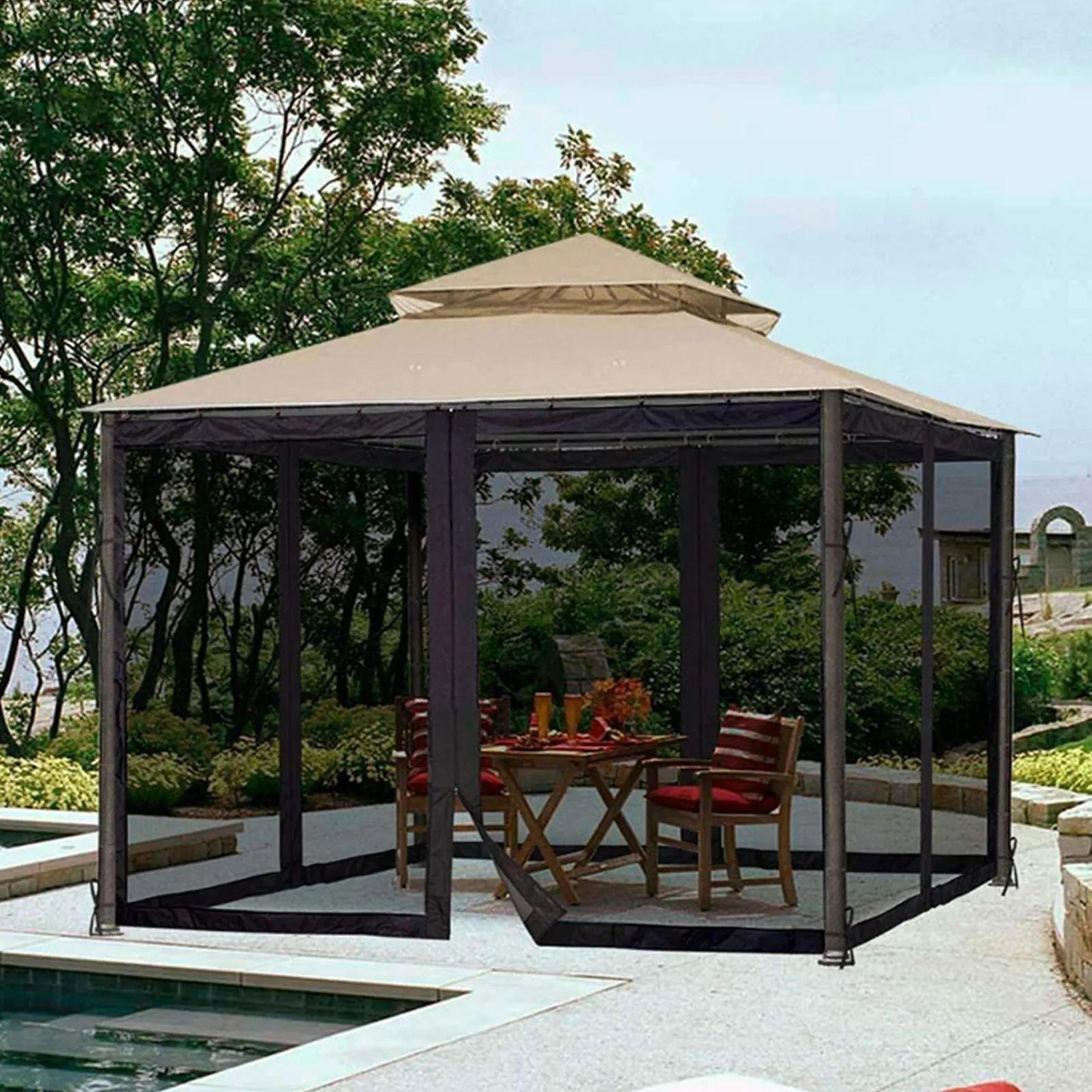 breezehaven patio umbrella mosquito net mesh for garden and outdoor camping