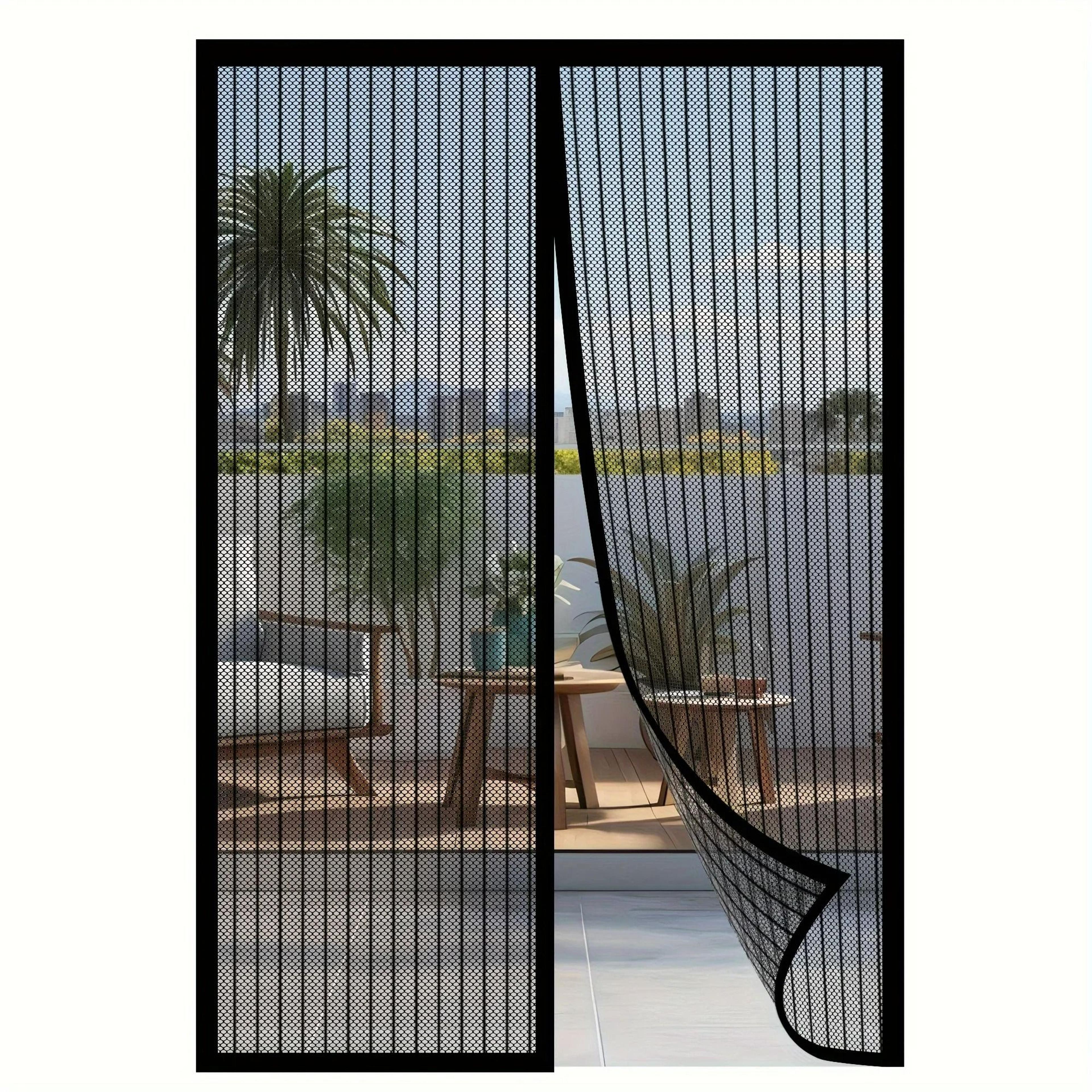 Heavy Duty Self Closing Magnetic Mesh Screen Door 0