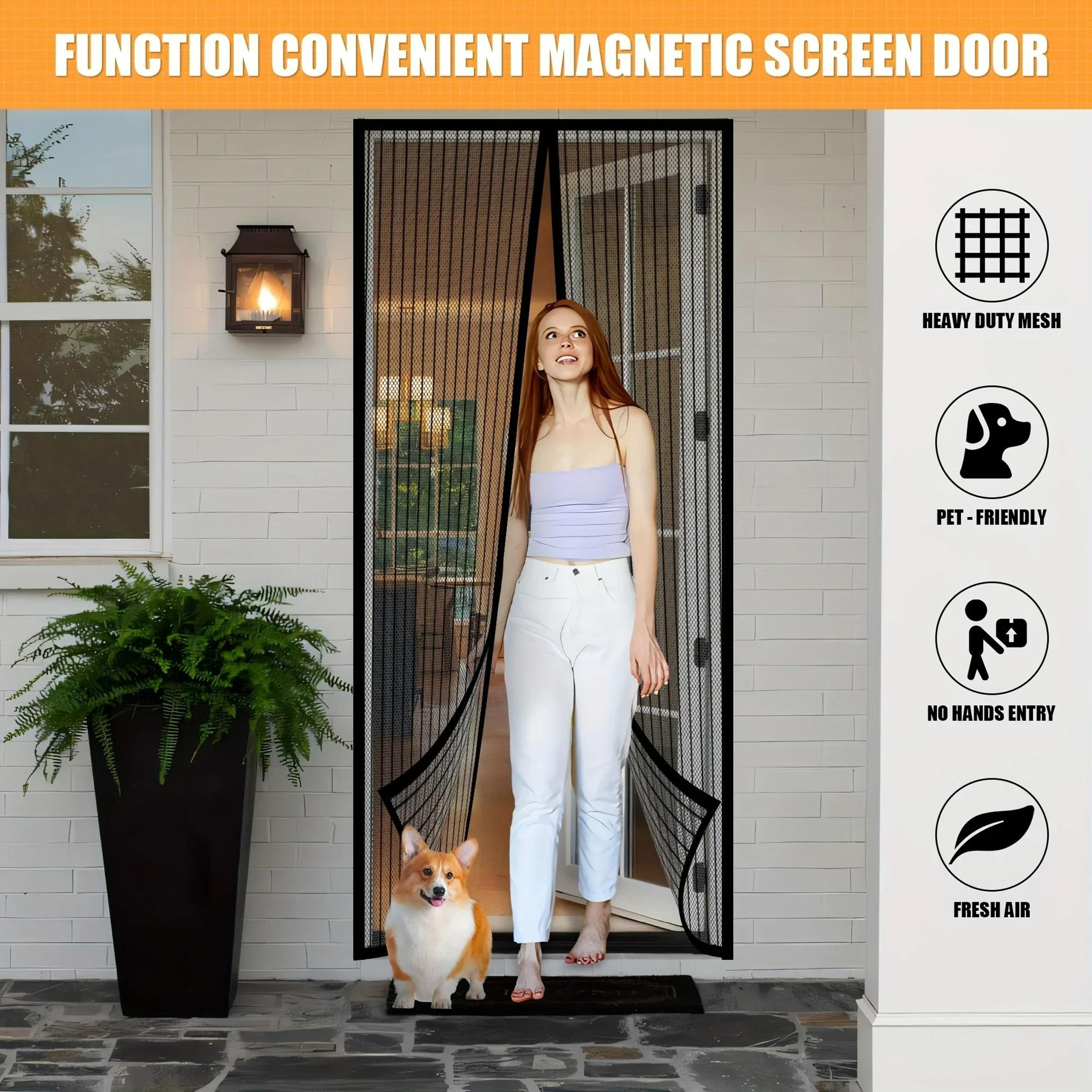 Heavy Duty Self Closing Magnetic Mesh Screen Door 4