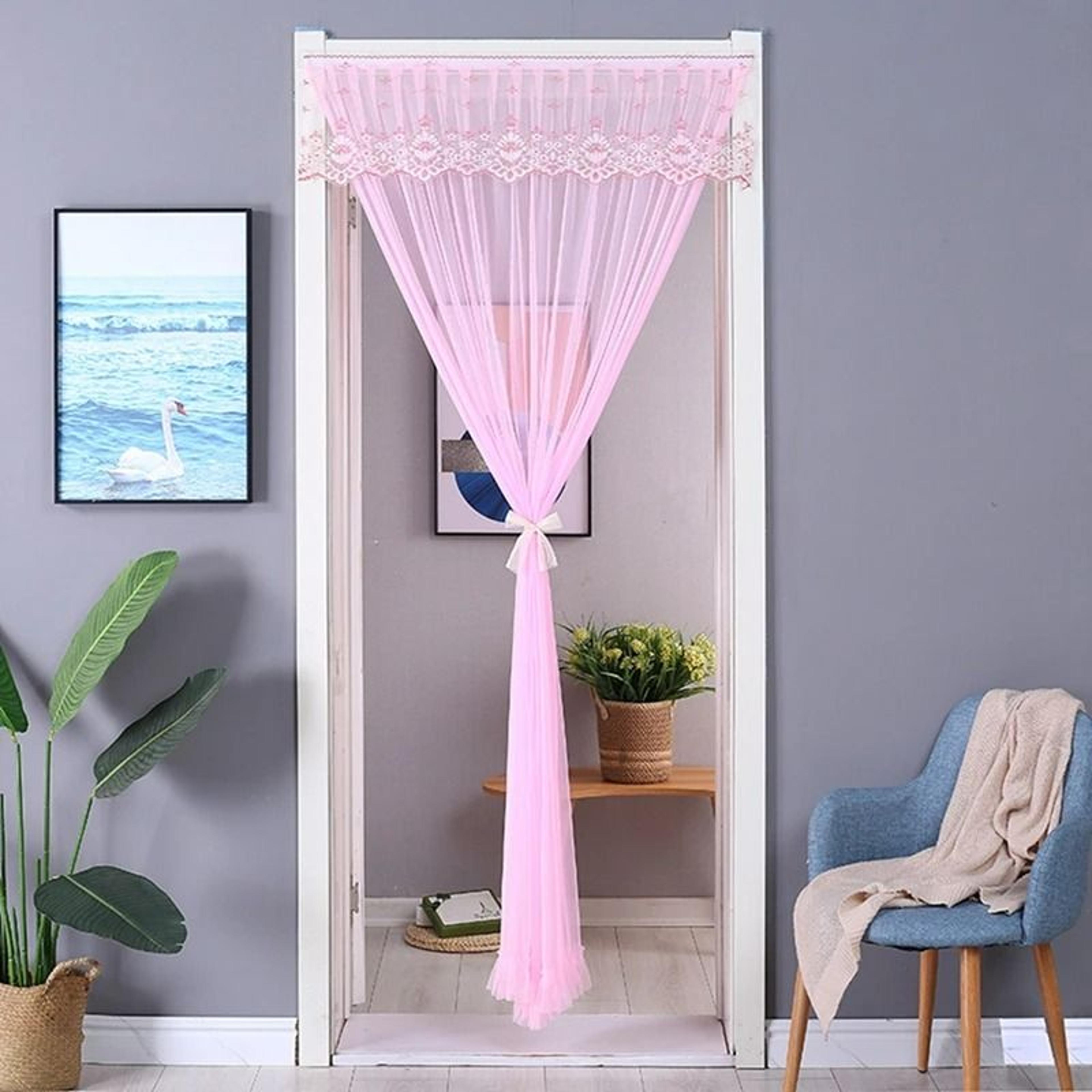 Decorative Lace Insect Screen Door Curtain 4