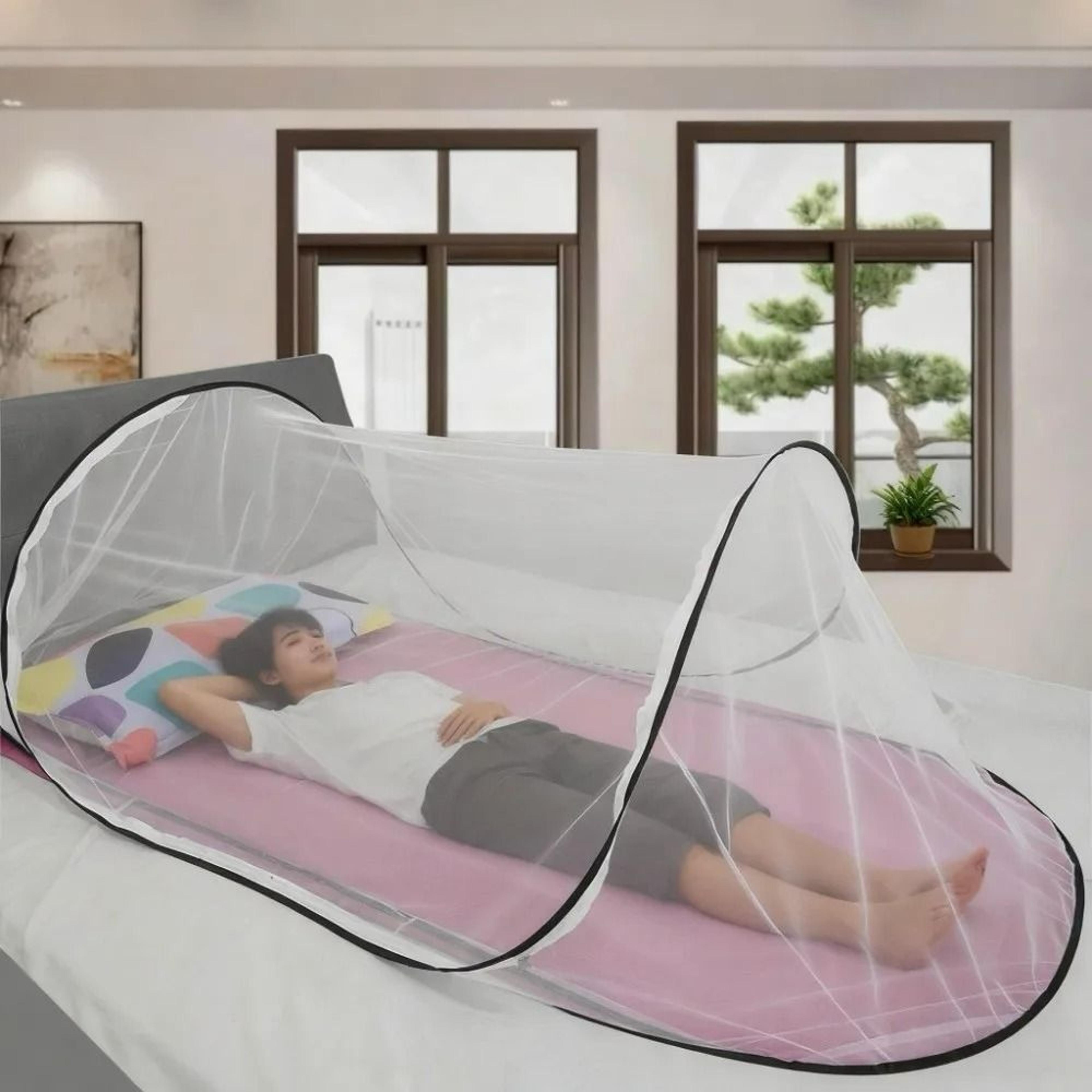 Portable Full Cover Folding Single Bed Mosquito Net 1