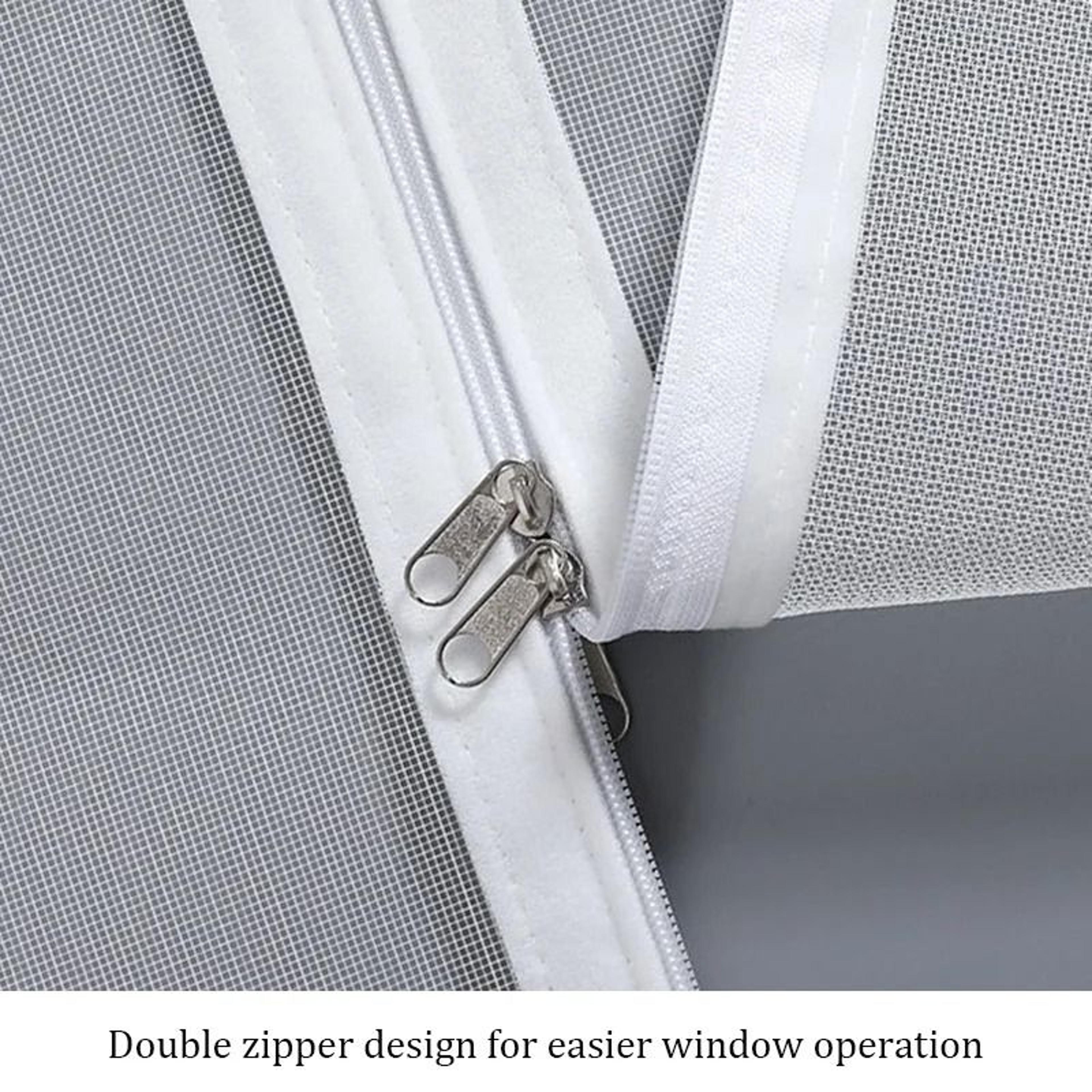 Self Adhesive Window Mosquito Net With Zipper 4