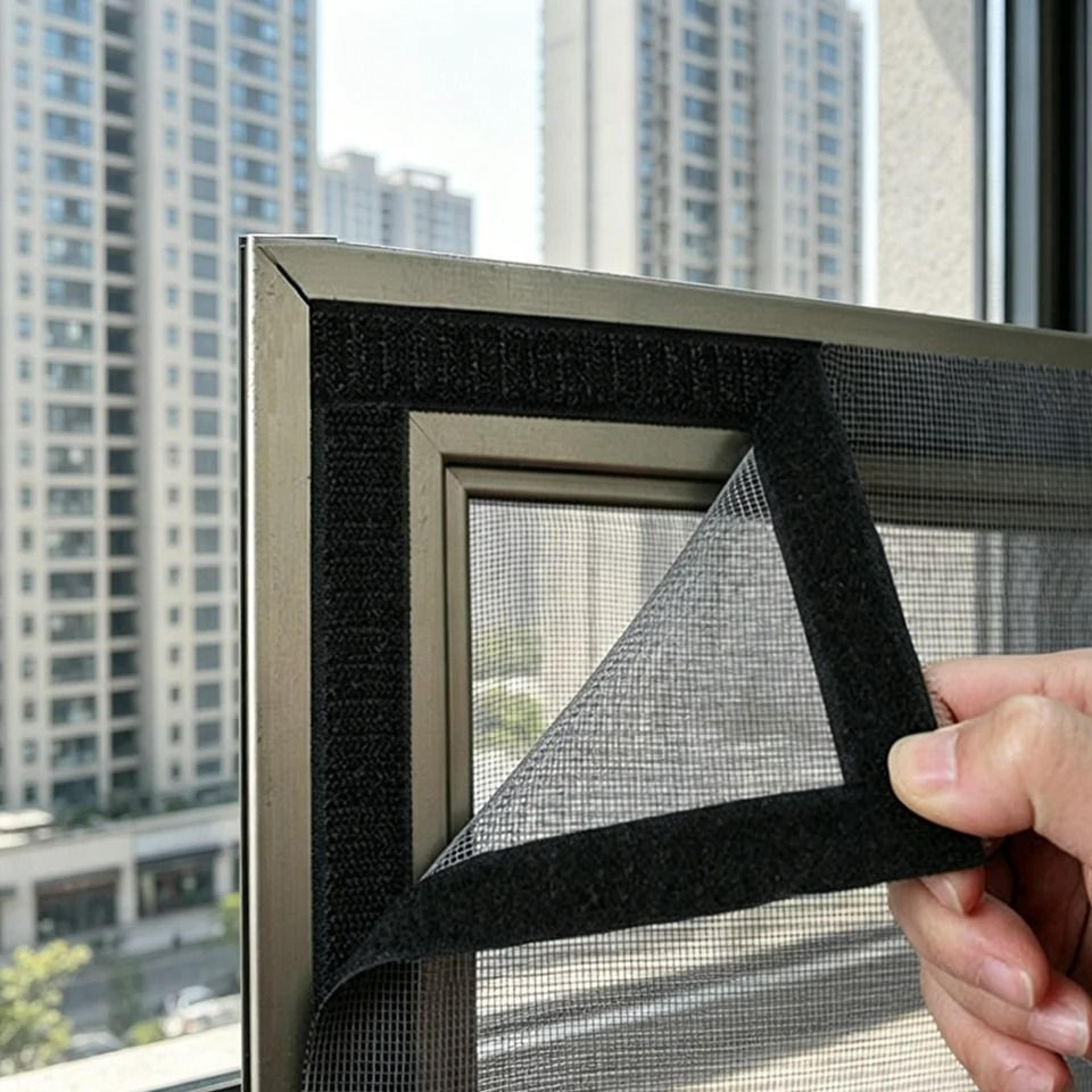 washable custom fit velcro window mesh screen