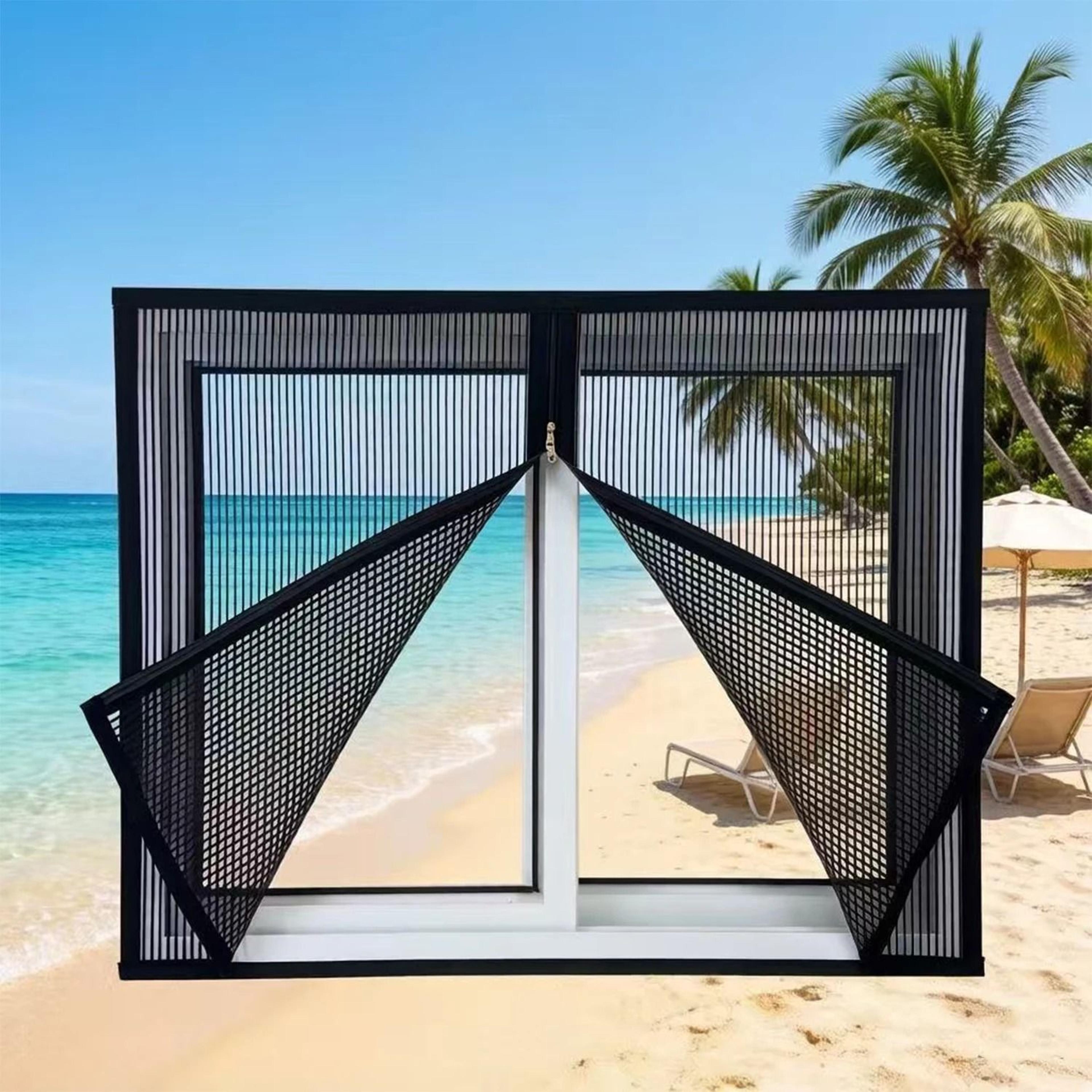 Easy Install Double Zipper Mosquito Window Screen 8