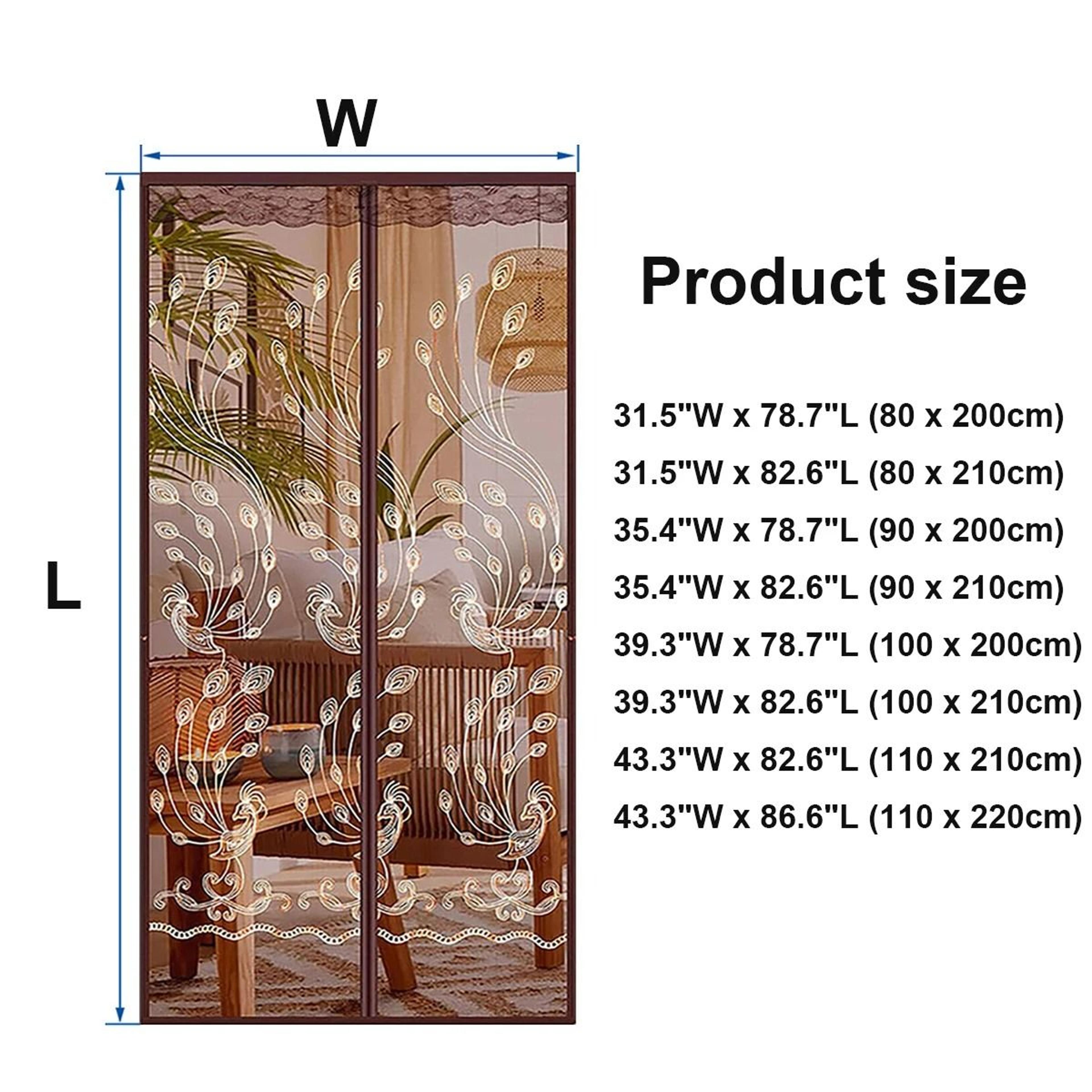 Brown Automatic Closing Magnetic Mesh Door Curtain 3