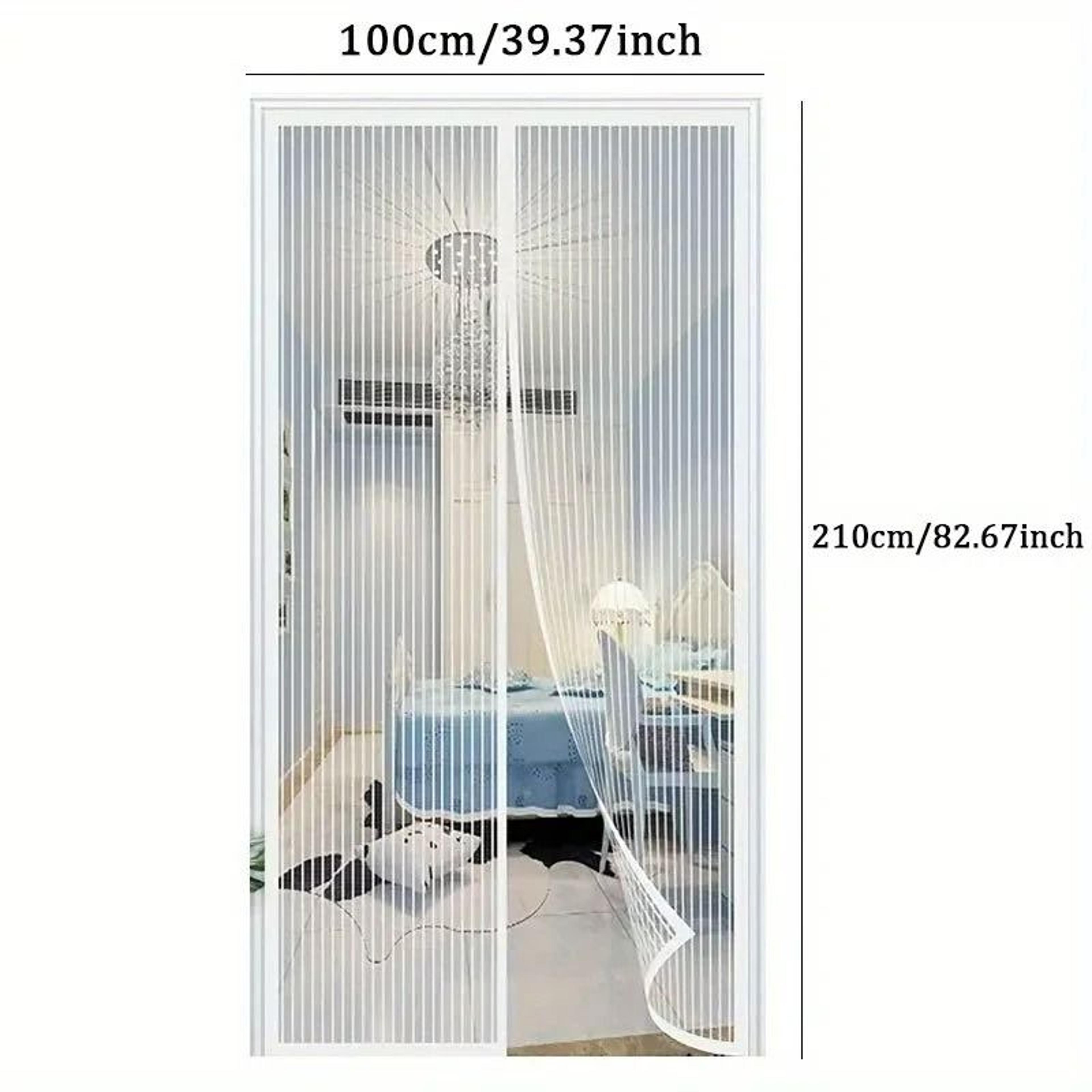 White Polyester Self Sealing Magnetic Door Screen 3