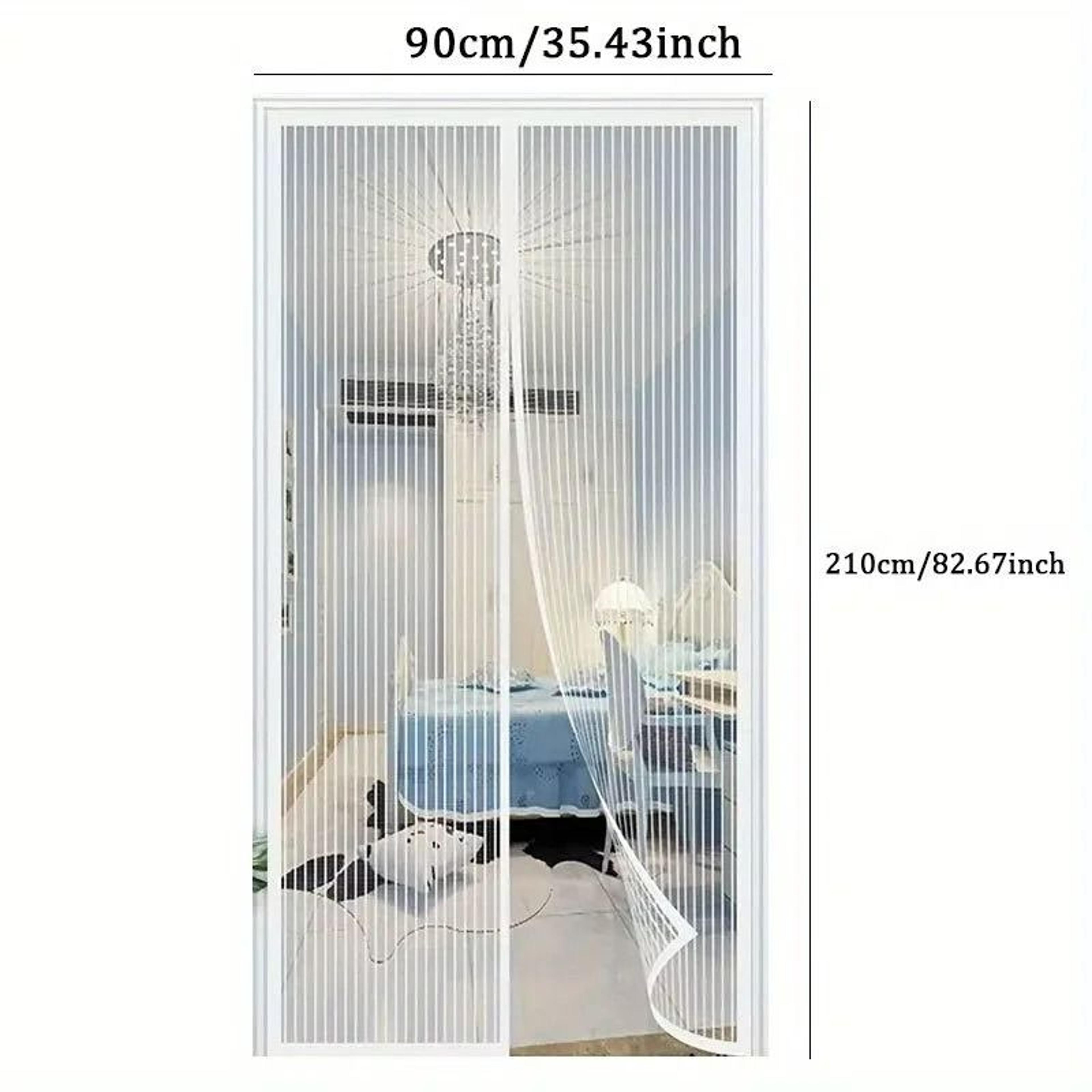 White Polyester Self Sealing Magnetic Door Screen 4